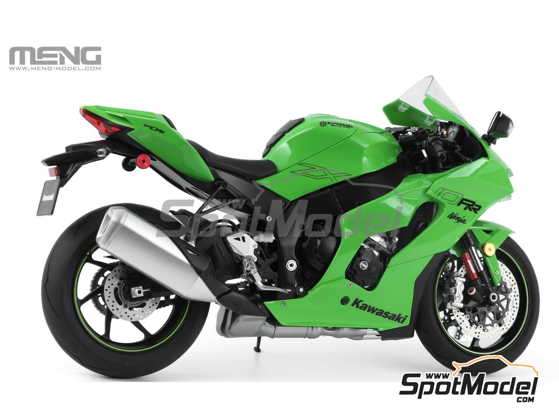 Image 3: Kawasaki Ninja ZX-10RR (pre-painted) | Motorbike scale model kit in 1/9 scale manufactured by Meng Model (ref.&nbsp;MT-008s, also 4897038554478)