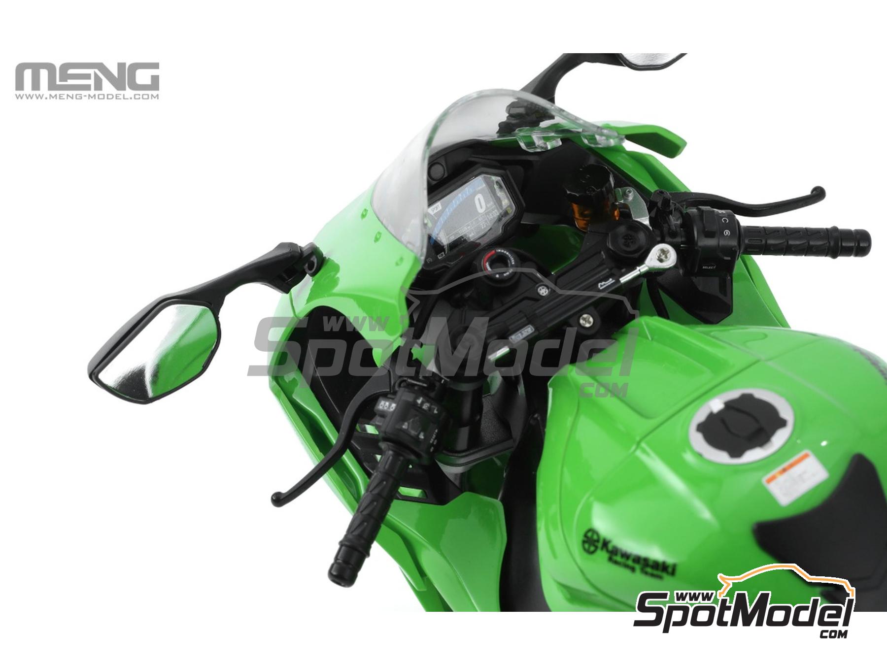 Image 6: Kawasaki Ninja ZX-10RR (pre-painted) | Motorbike scale model kit in 1/9 scale manufactured by Meng Model (ref.&nbsp;MT-008s, also 4897038554478)