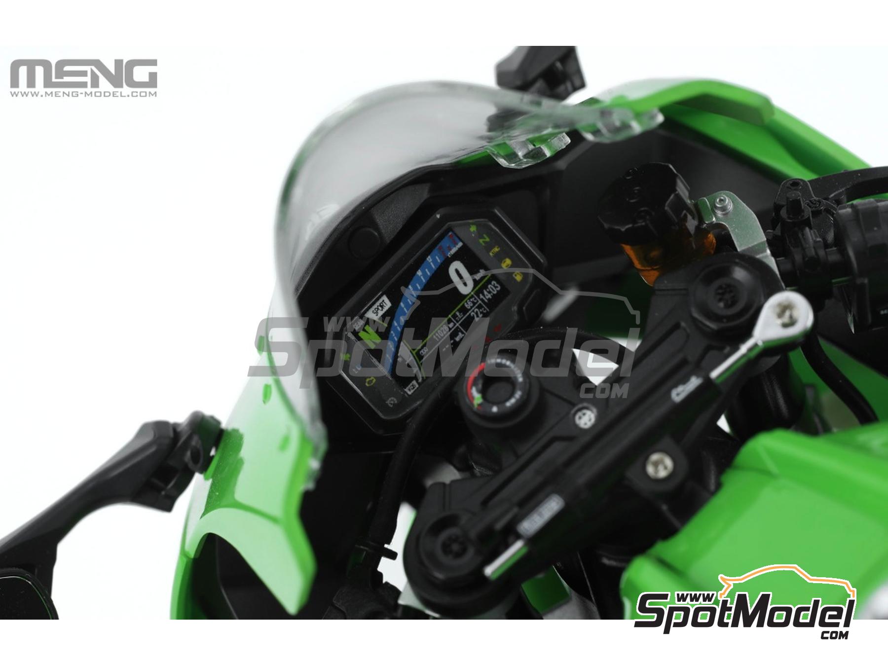 Image 7: Kawasaki Ninja ZX-10RR (pre-painted) | Motorbike scale model kit in 1/9 scale manufactured by Meng Model (ref.&nbsp;MT-008s, also 4897038554478)
