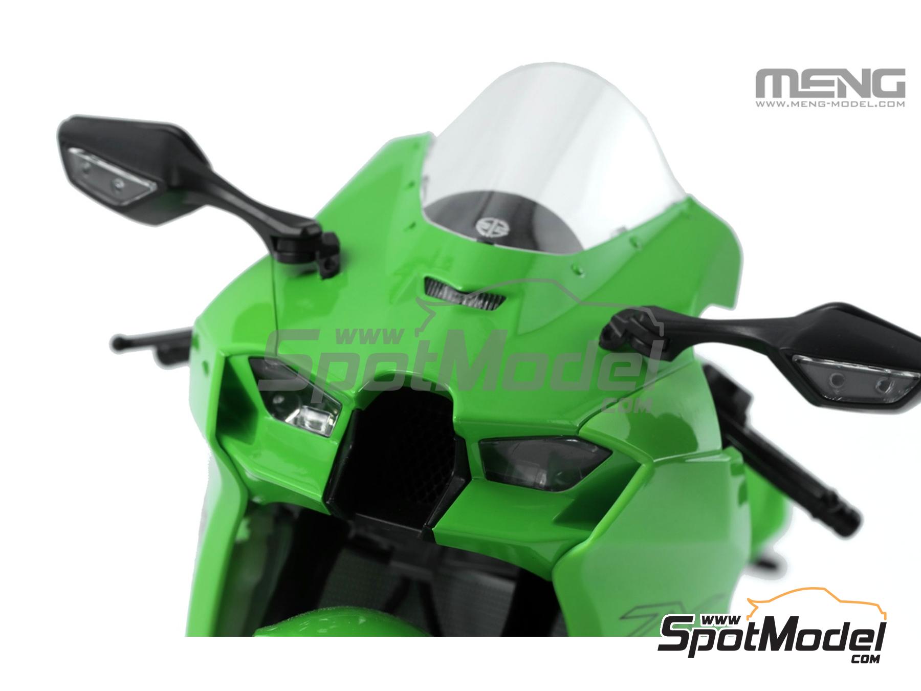 Image 8: Kawasaki Ninja ZX-10RR (pre-painted) | Motorbike scale model kit in 1/9 scale manufactured by Meng Model (ref.&nbsp;MT-008s, also 4897038554478)
