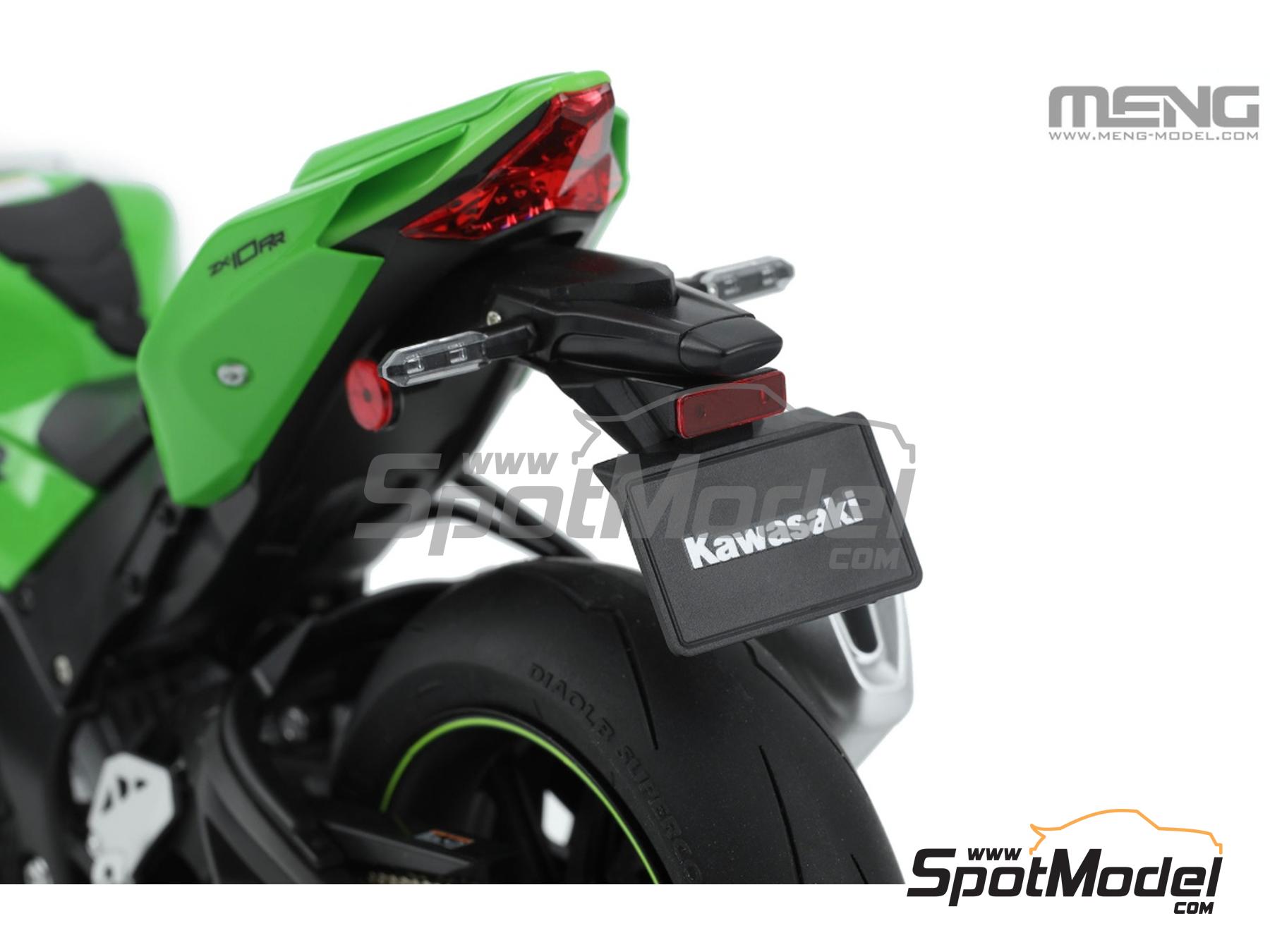 Image 9: Kawasaki Ninja ZX-10RR (pre-painted) | Motorbike scale model kit in 1/9 scale manufactured by Meng Model (ref.&nbsp;MT-008s, also 4897038554478)