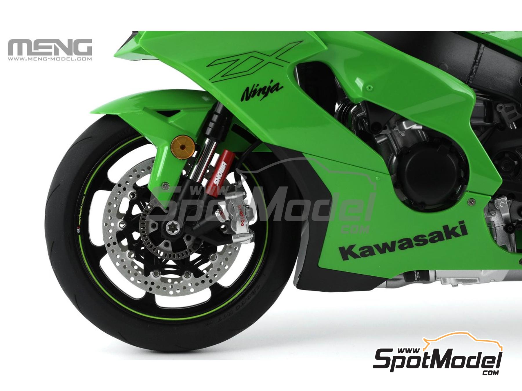 Image 11: Kawasaki Ninja ZX-10RR (pre-painted) | Motorbike scale model kit in 1/9 scale manufactured by Meng Model (ref.&nbsp;MT-008s, also 4897038554478)