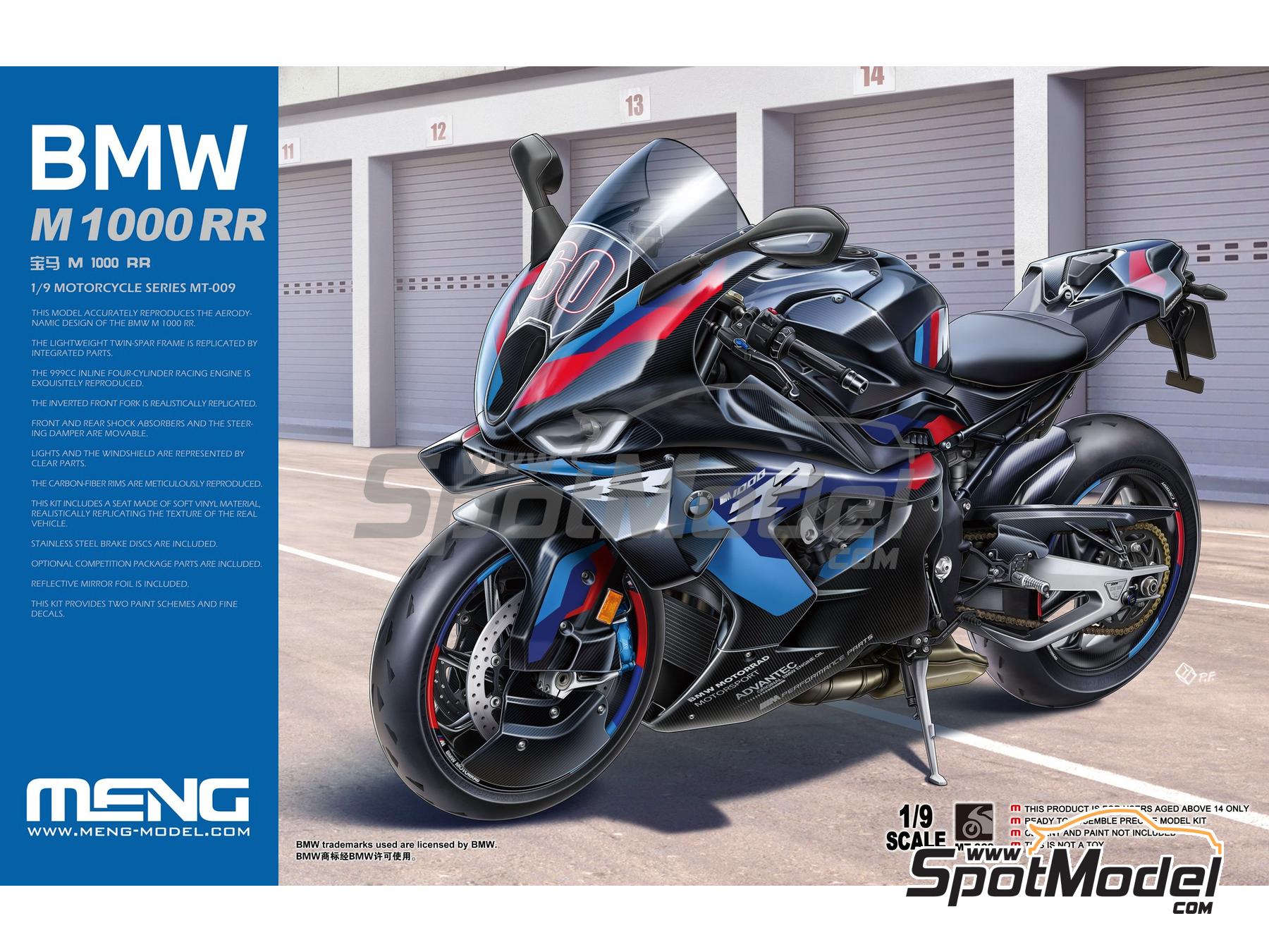 Image 1: BMW M 1000 RR | Motorbike scale model kit in 1/9 scale manufactured by Meng Model (ref.&nbsp;MT-009)