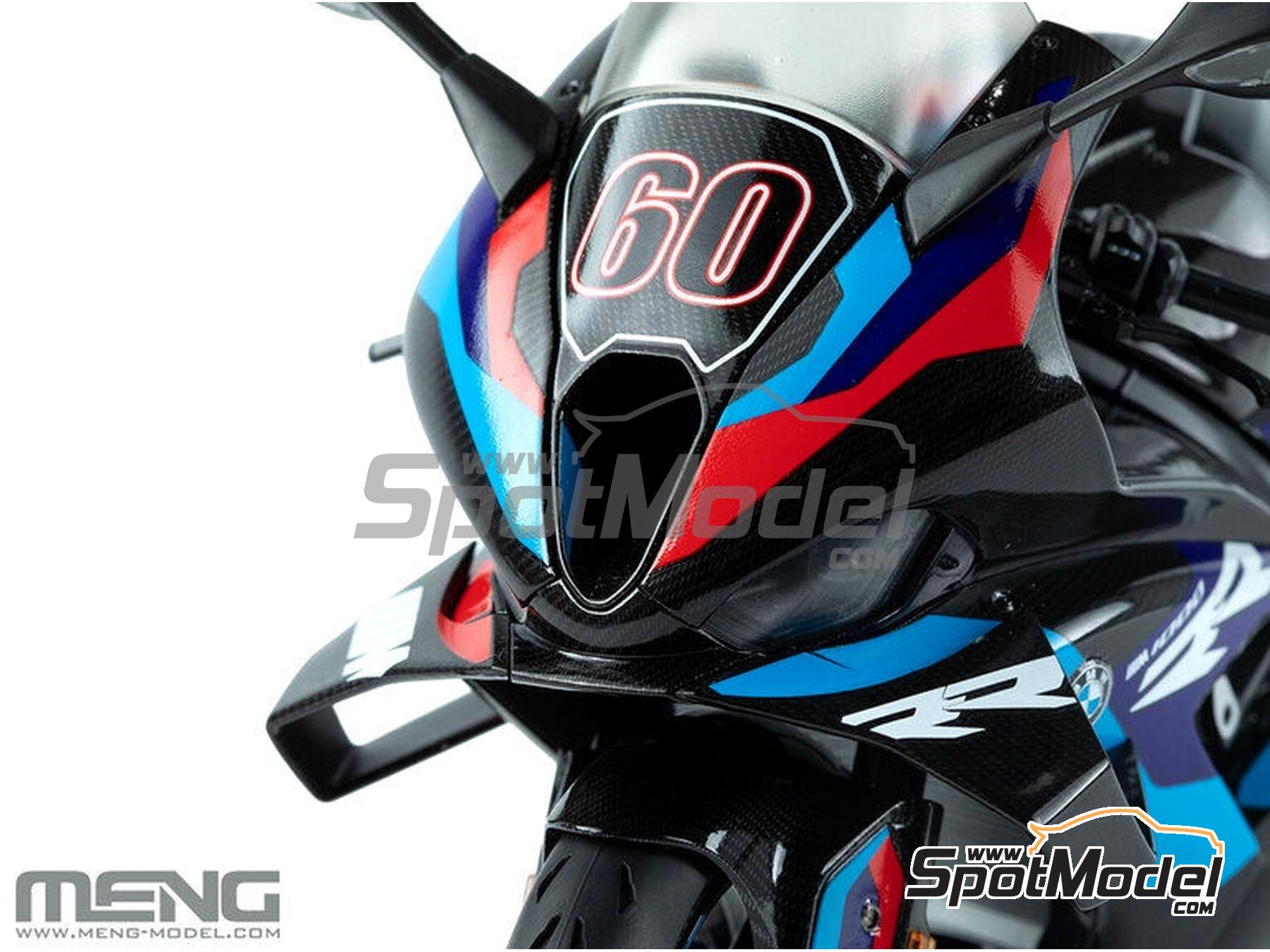 Image 4: BMW M 1000 RR (pre-painted) | Motorbike scale model kit in 1/9 scale manufactured by Meng Model (ref.&nbsp;MT-009s, also 4897038554584)