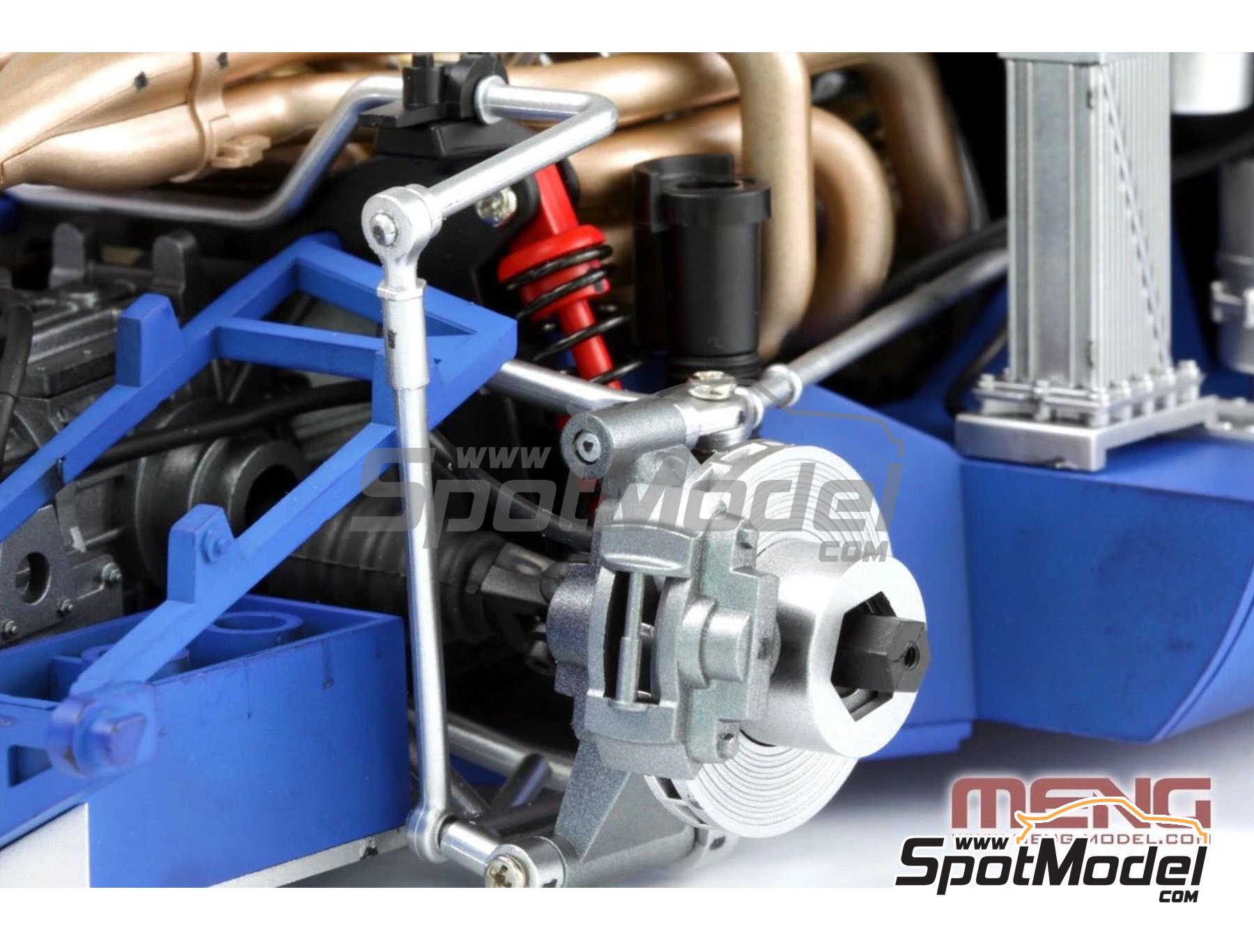 Image 22: Ford GT40 Mk II Shelby American Team - 24 Hours Le Mans 1966 | Car scale model kit in 1/12 scale manufactured by Meng Model (ref. RS-002, also 4897038552948)