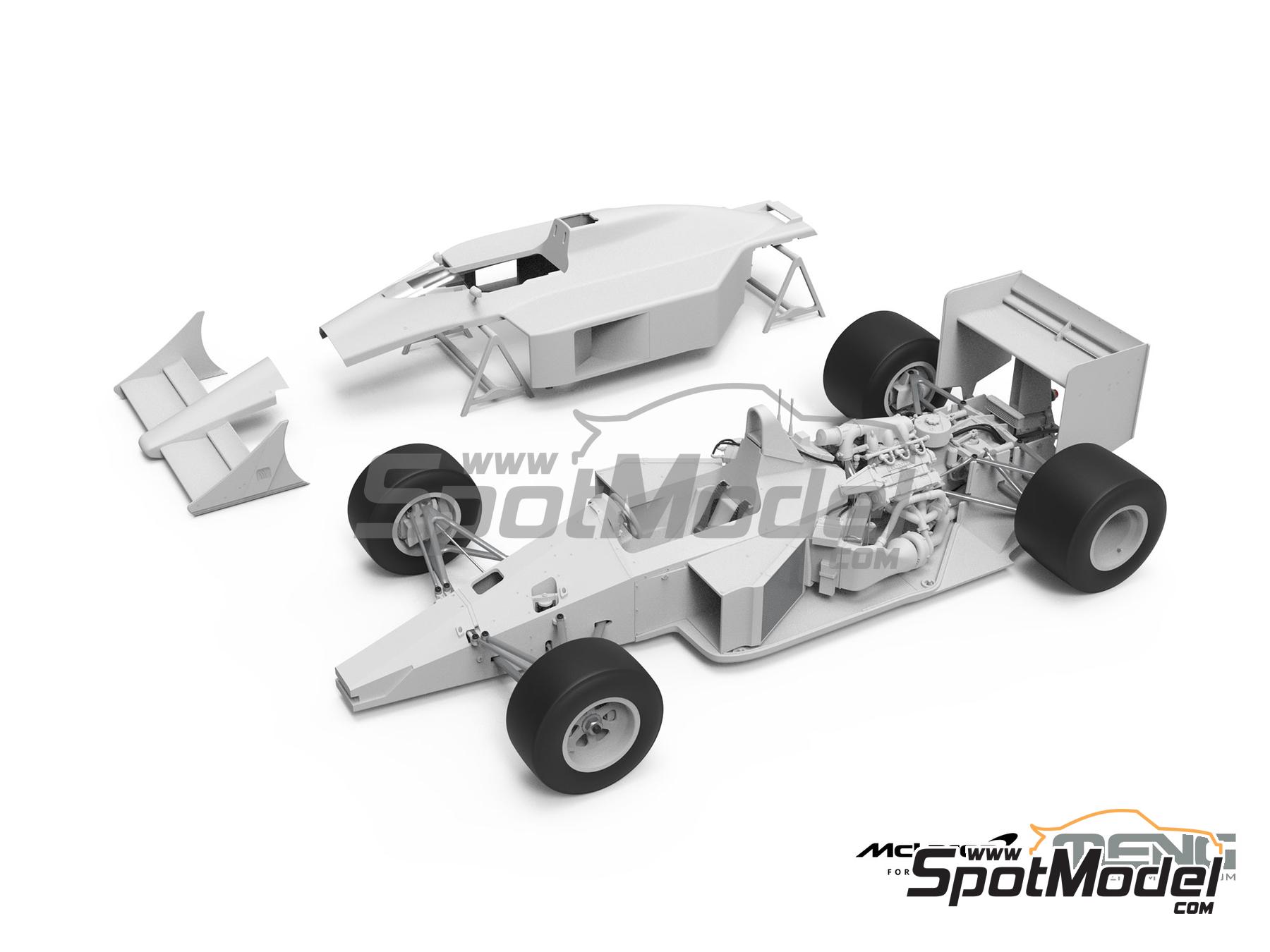 Image 3: McLaren Honda MP4/4 Equipo McLaren Racing Limited patrocinado por Marlboro - Campeonato del Mundo FIA de Formula 1 1988 | Maqueta de coche en escala&nbsp;1/12 fabricado por Meng Model (ref.&nbsp;RS-004, tambien 4897038553747)