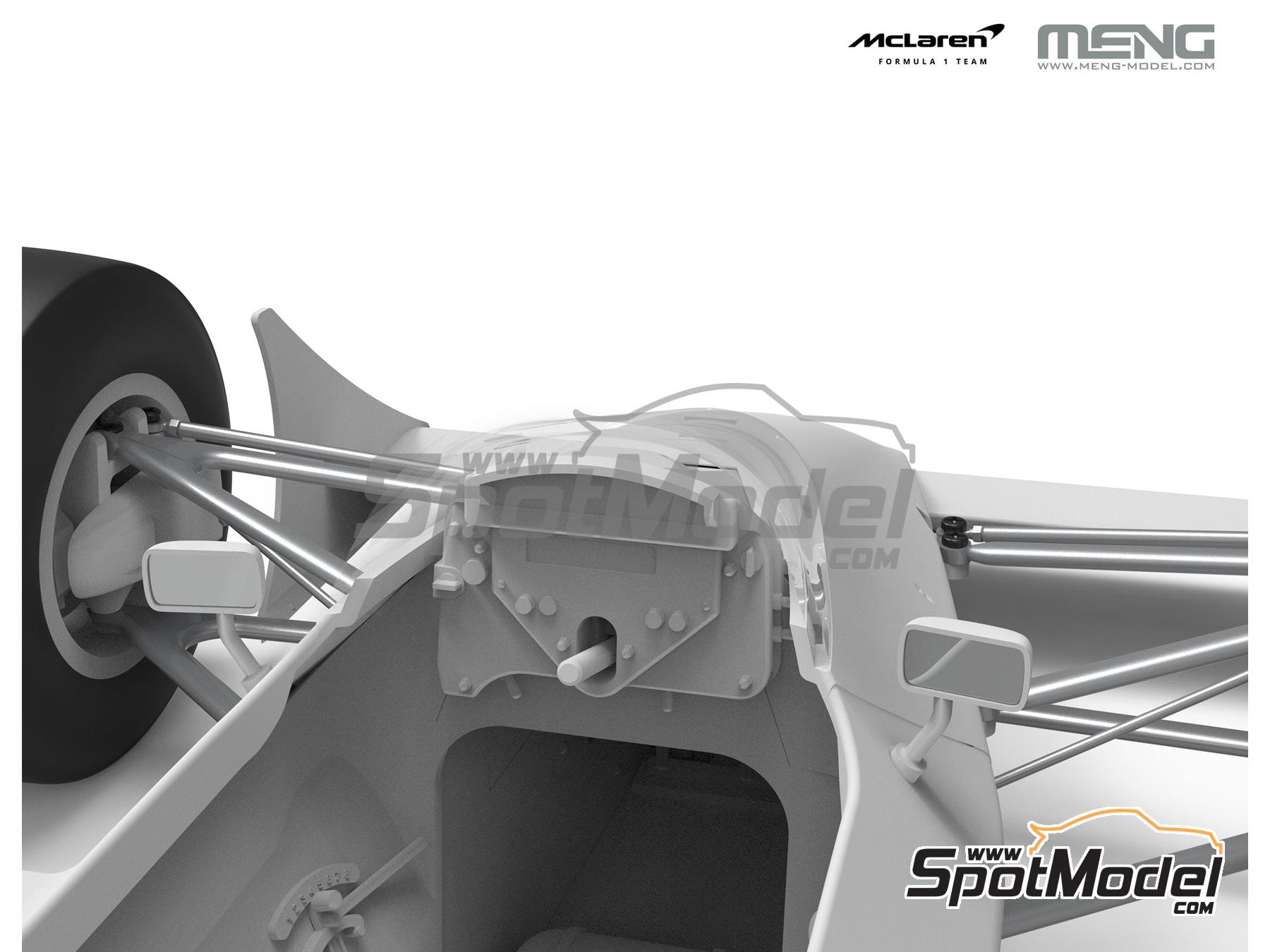 Image 5: McLaren Honda MP4/4 Equipo McLaren Racing Limited patrocinado por Marlboro - Campeonato del Mundo FIA de Formula 1 1988 | Maqueta de coche en escala&nbsp;1/12 fabricado por Meng Model (ref.&nbsp;RS-004, tambien 4897038553747)