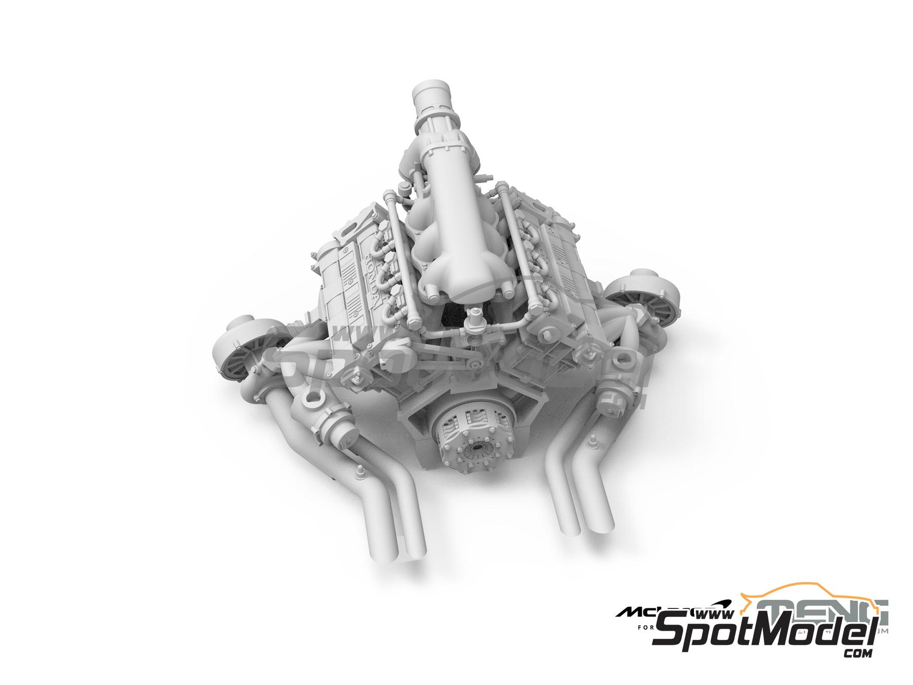 Image 8: McLaren Honda MP4/4 Equipo McLaren Racing Limited patrocinado por Marlboro - Campeonato del Mundo FIA de Formula 1 1988 | Maqueta de coche en escala&nbsp;1/12 fabricado por Meng Model (ref.&nbsp;RS-004, tambien 4897038553747)