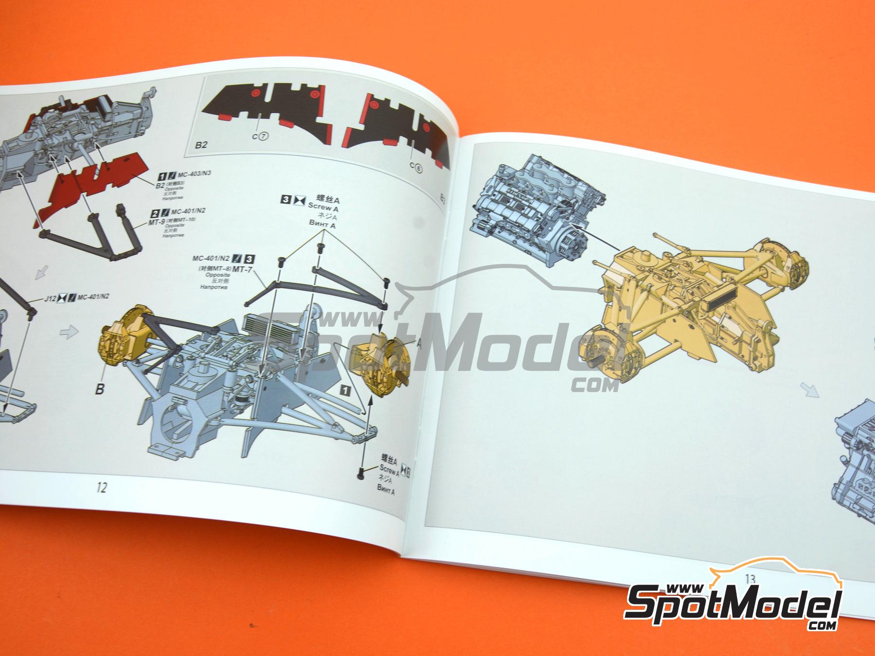 Image 33: McLaren Honda MP4/4 Equipo McLaren Racing Limited patrocinado por Marlboro - Campeonato del Mundo FIA de Formula 1 1988 | Maqueta de coche en escala&nbsp;1/12 fabricado por Meng Model (ref.&nbsp;RS-004, tambien 4897038553747)