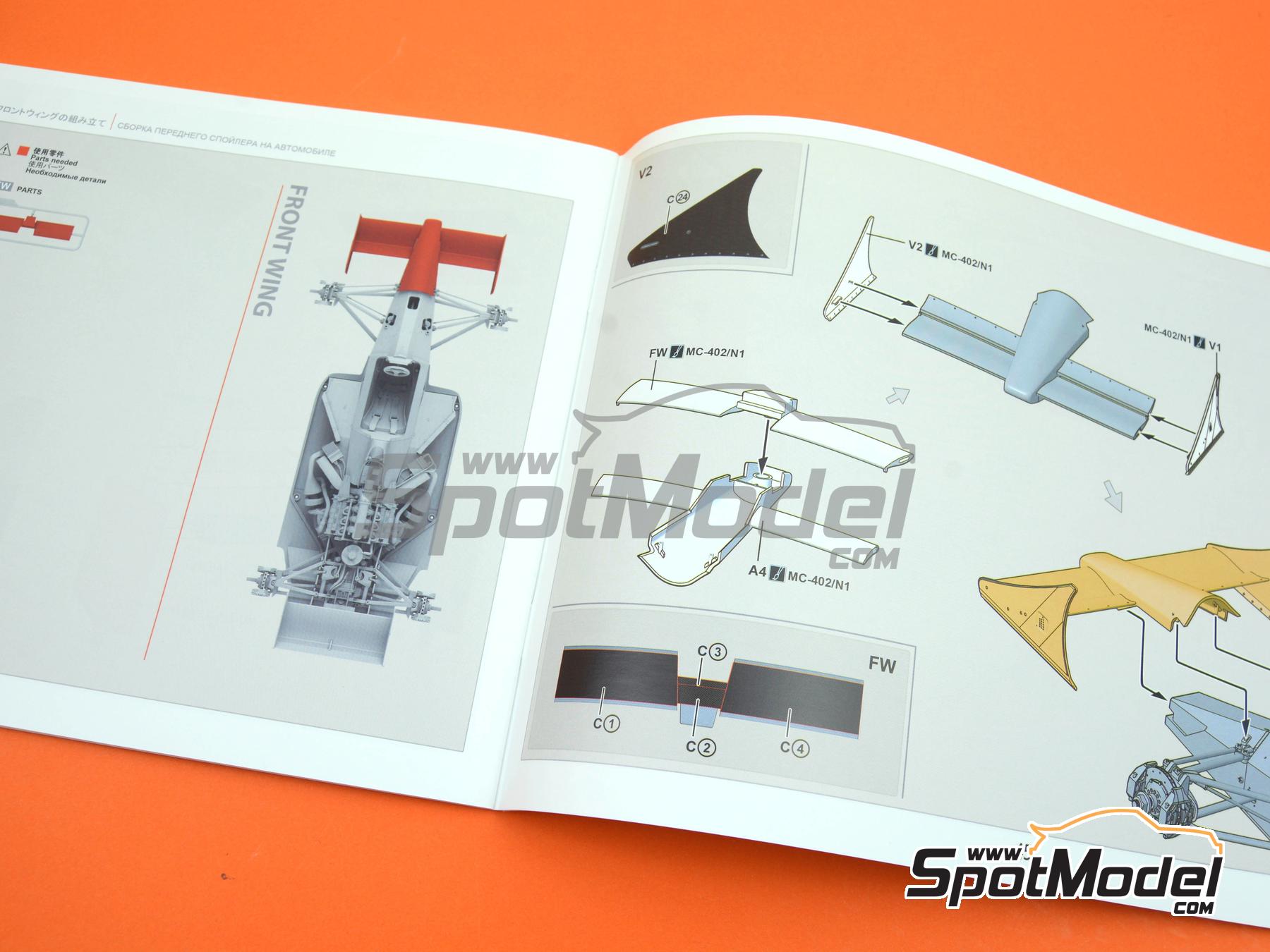 Image 37: McLaren Honda MP4/4 Equipo McLaren Racing Limited patrocinado por Marlboro - Campeonato del Mundo FIA de Formula 1 1988 | Maqueta de coche en escala&nbsp;1/12 fabricado por Meng Model (ref.&nbsp;RS-004, tambien 4897038553747)