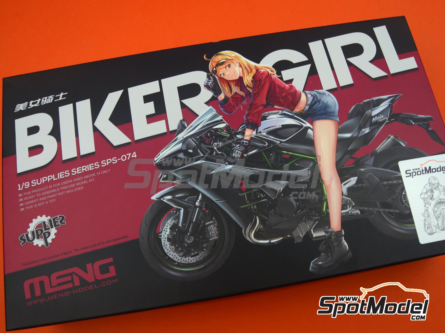 Image 5: Biker girl | Figure in 1/9 scale manufactured by Meng Model (ref.&nbsp;SPS-074, also 4897038552702)