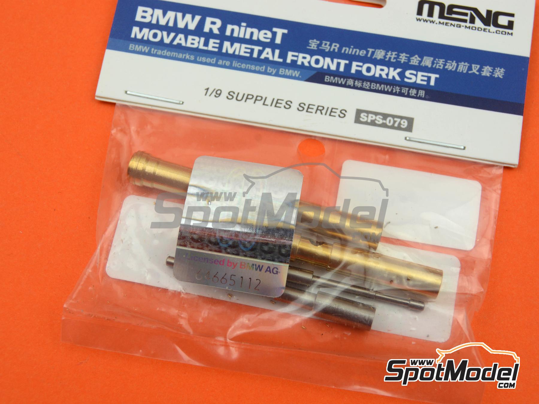 Image 4: BMW R nineT | Front fork set in 1/9 scale manufactured by Meng Model (ref.&nbsp;SPS-079, also 4897038553075)