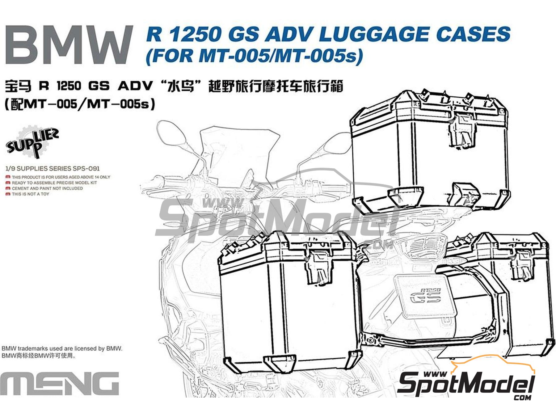 Image 1: Maletas Equipaje para BMW R1250 GS | Detalle en escala 1/9 fabricado por Meng Model (ref. SPS-091, tambien 4897038553938)