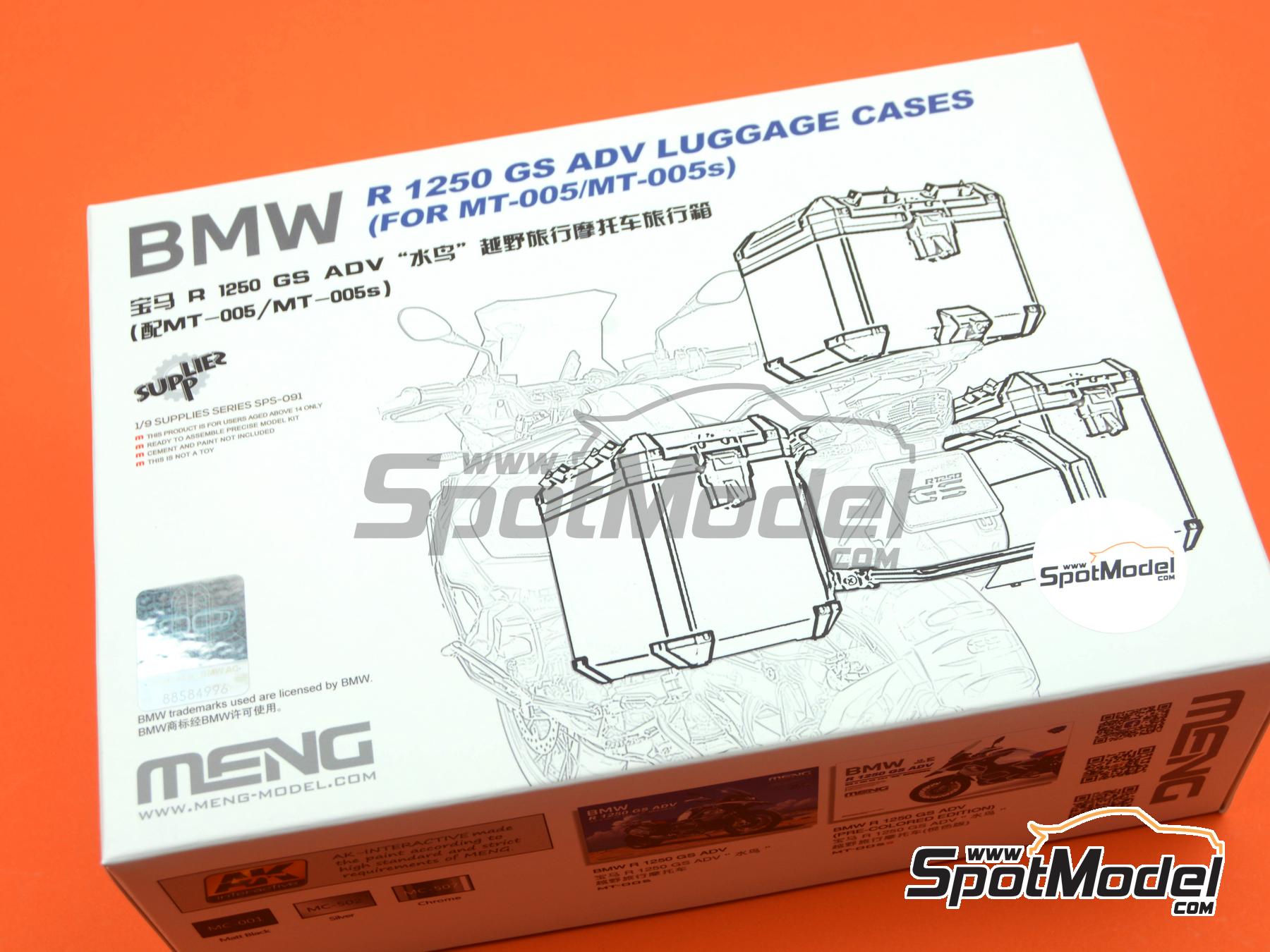 Image 8: Maletas Equipaje para BMW R1250 GS | Detalle en escala 1/9 fabricado por Meng Model (ref. SPS-091, tambien 4897038553938)