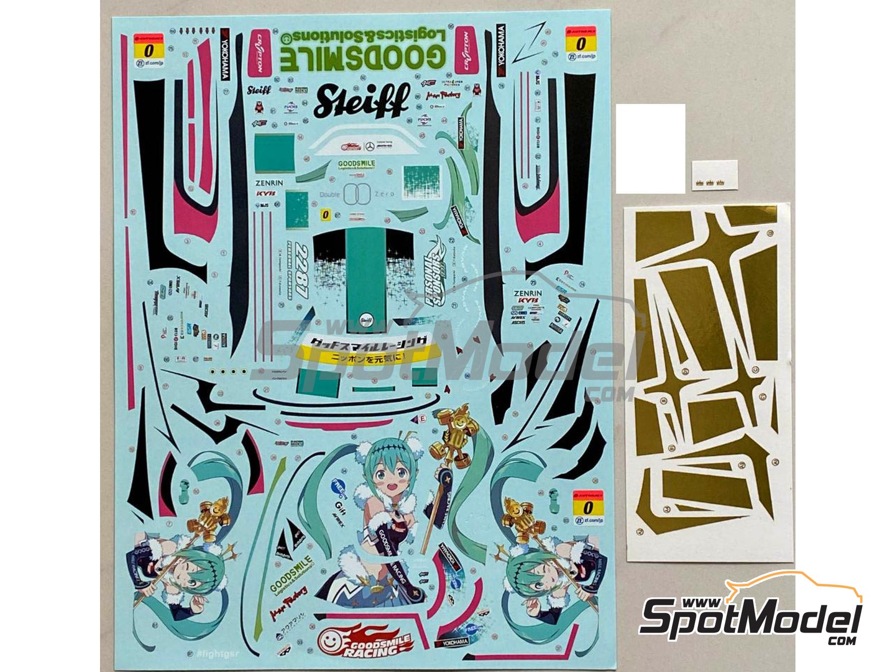 Image 1: Mercedes AMG GT3 Ukyo Team sponsored by Good Smile Racing - Autobacs Super GT Series 2018 | Marking / livery in 1/24 scale manufactured by Miniature (ref.&nbsp;CS012)