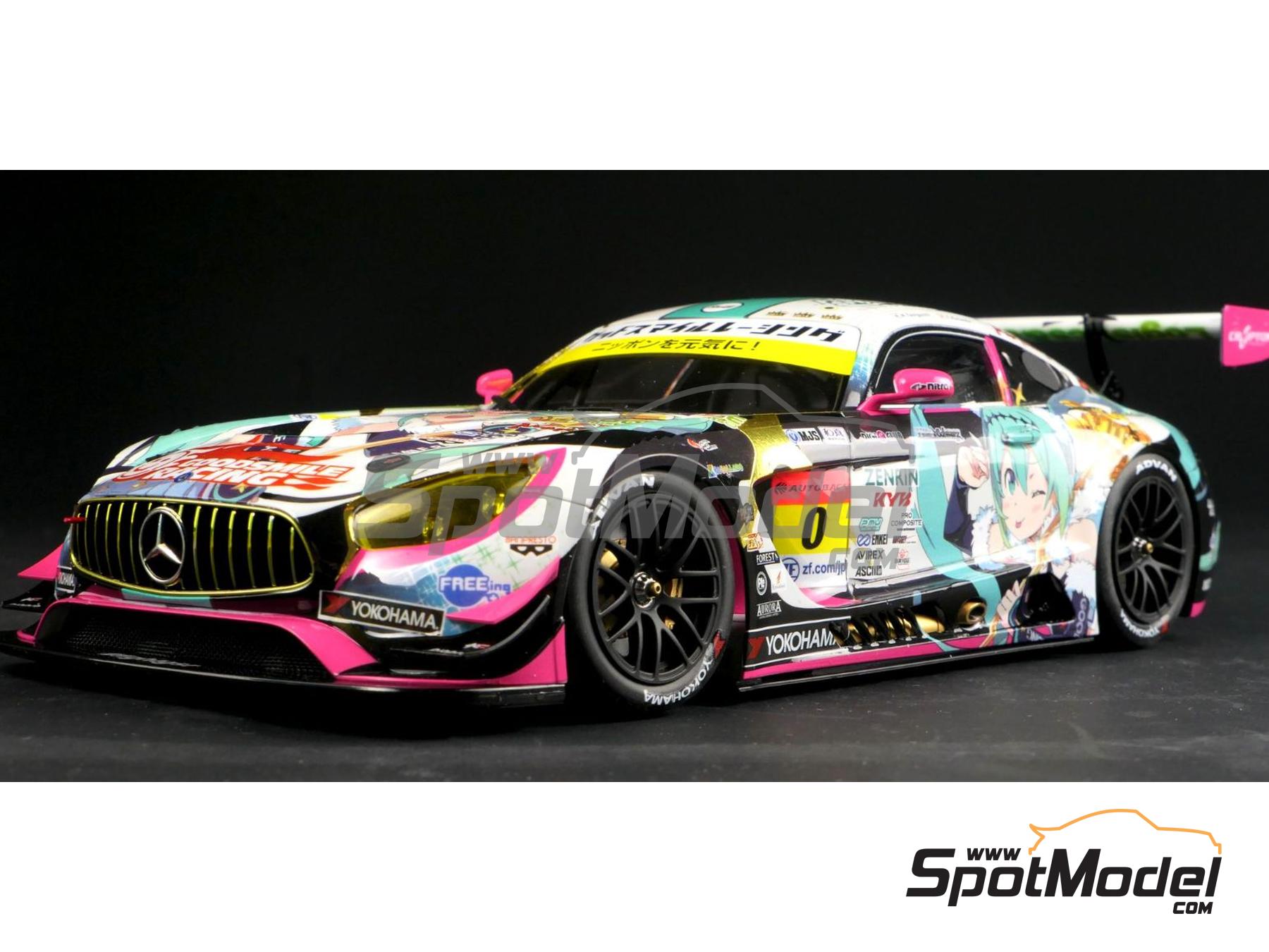 Image 3: Mercedes AMG GT3 Ukyo Team sponsored by Good Smile Racing - Autobacs Super GT Series 2018 | Marking / livery in 1/24 scale manufactured by Miniature (ref.&nbsp;CS012)