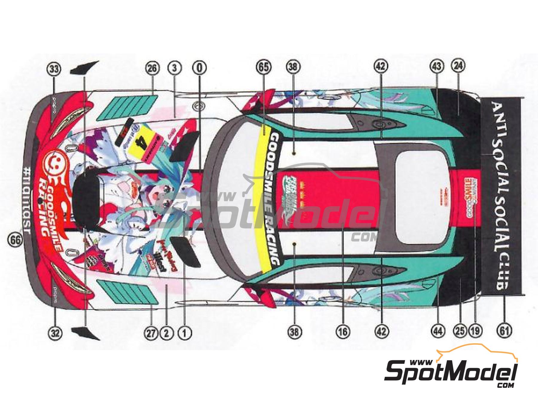 Image 2: Mercedes AMG GT3 Evo Good Smile Racing & UKYO Team sponsored by Sokudo Society - Autobacs Super GT 2024 | Marking / livery in 1/24 scale manufactured by Miniature (ref. CS022)