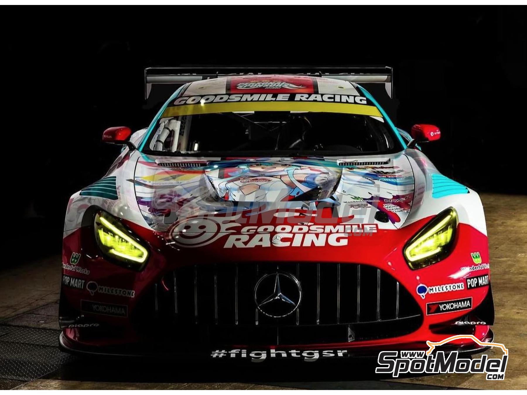 Image 5: Mercedes AMG GT3 Evo Good Smile Racing & UKYO Team sponsored by Sokudo Society - Autobacs Super GT 2024 | Marking / livery in 1/24 scale manufactured by Miniature (ref. CS022)