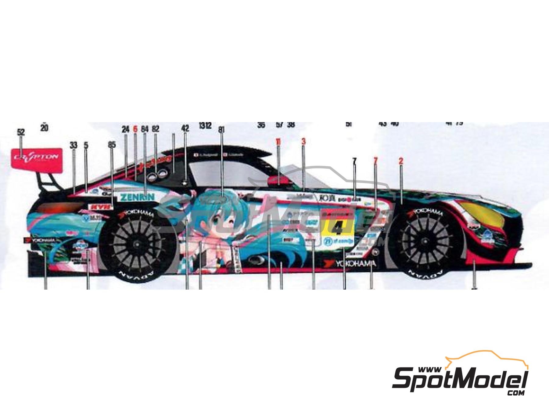 Image 2: Mercedes AMG GT3 Good Smile Racing & UKYO Team - Autobacs Super GT 2019 | Marking / livery in 1/24 scale manufactured by Miniature (ref. CS026)