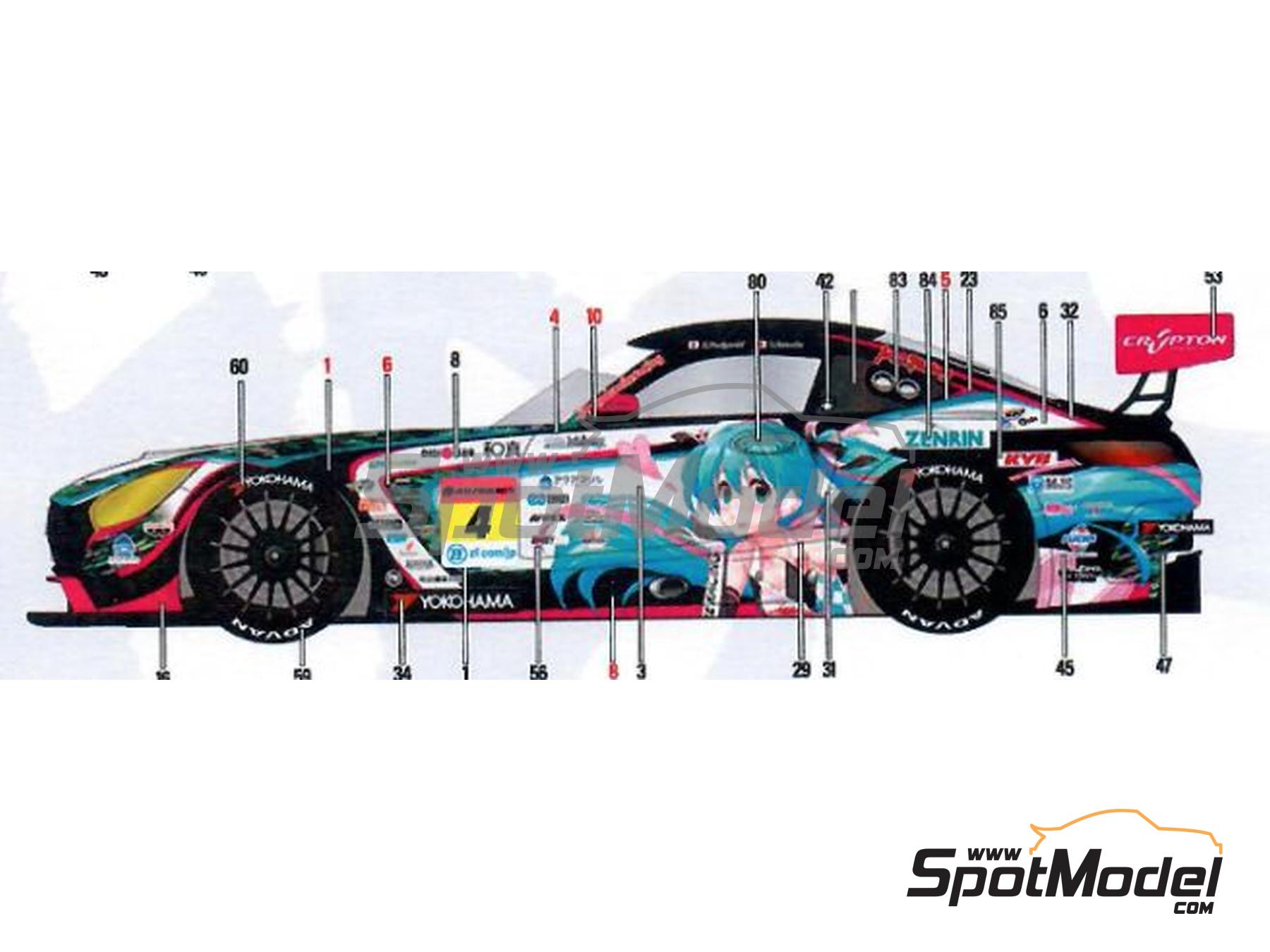 Image 3: Mercedes AMG GT3 Good Smile Racing & UKYO Team - Autobacs Super GT 2019 | Marking / livery in 1/24 scale manufactured by Miniature (ref. CS026)