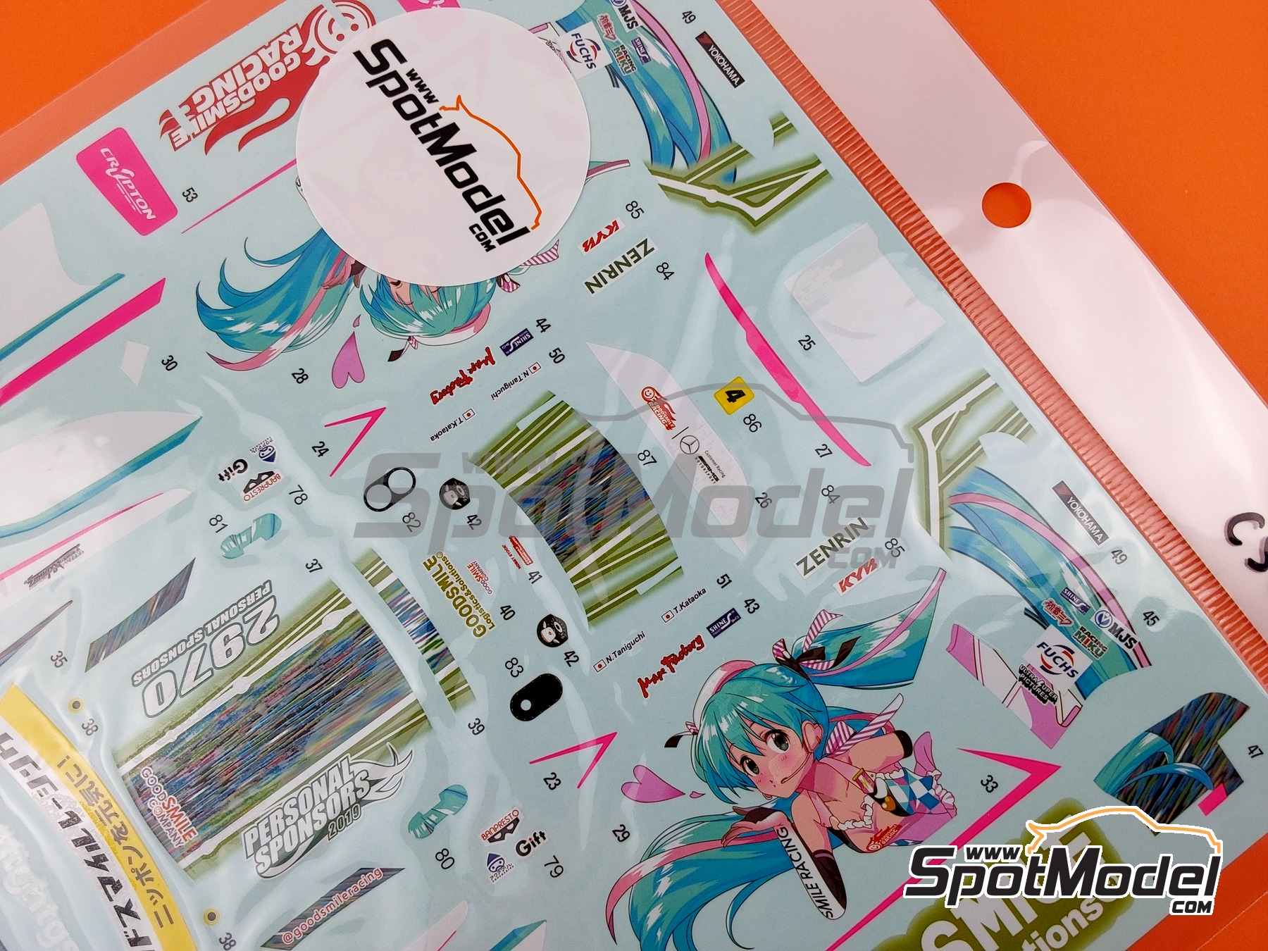 Image 10: Mercedes AMG GT3 Good Smile Racing & UKYO Team - Autobacs Super GT 2019 | Marking / livery in 1/24 scale manufactured by Miniature (ref. CS026)