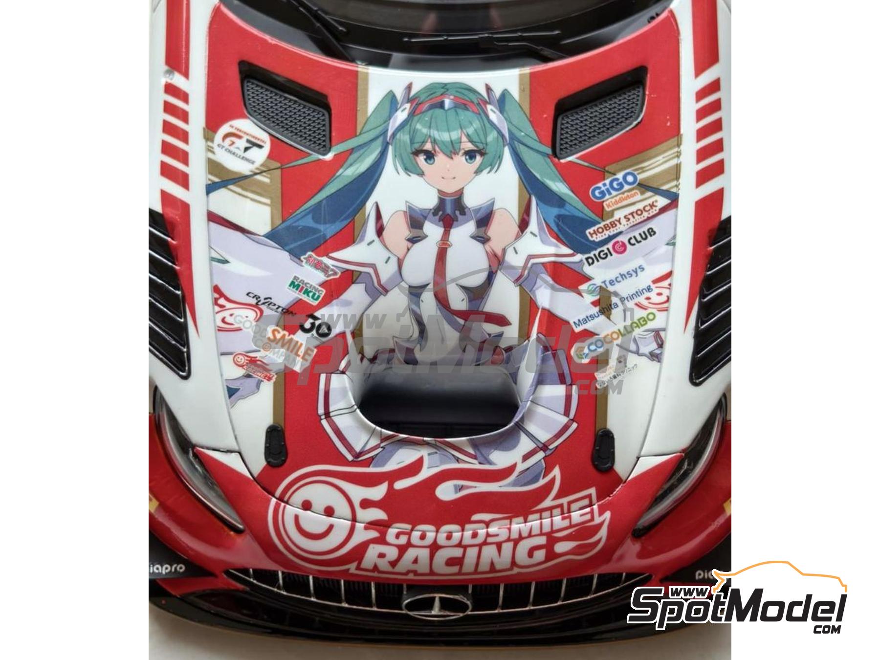Image 7: Mercedes AMG GT3 Evo Good Smile Racing & UKYO Team - CrowdStrike 24 Hours of Spa 2025 | Marking / livery in 1/24 scale manufactured by Miniature (ref.&nbsp;CS032, also MH24022)