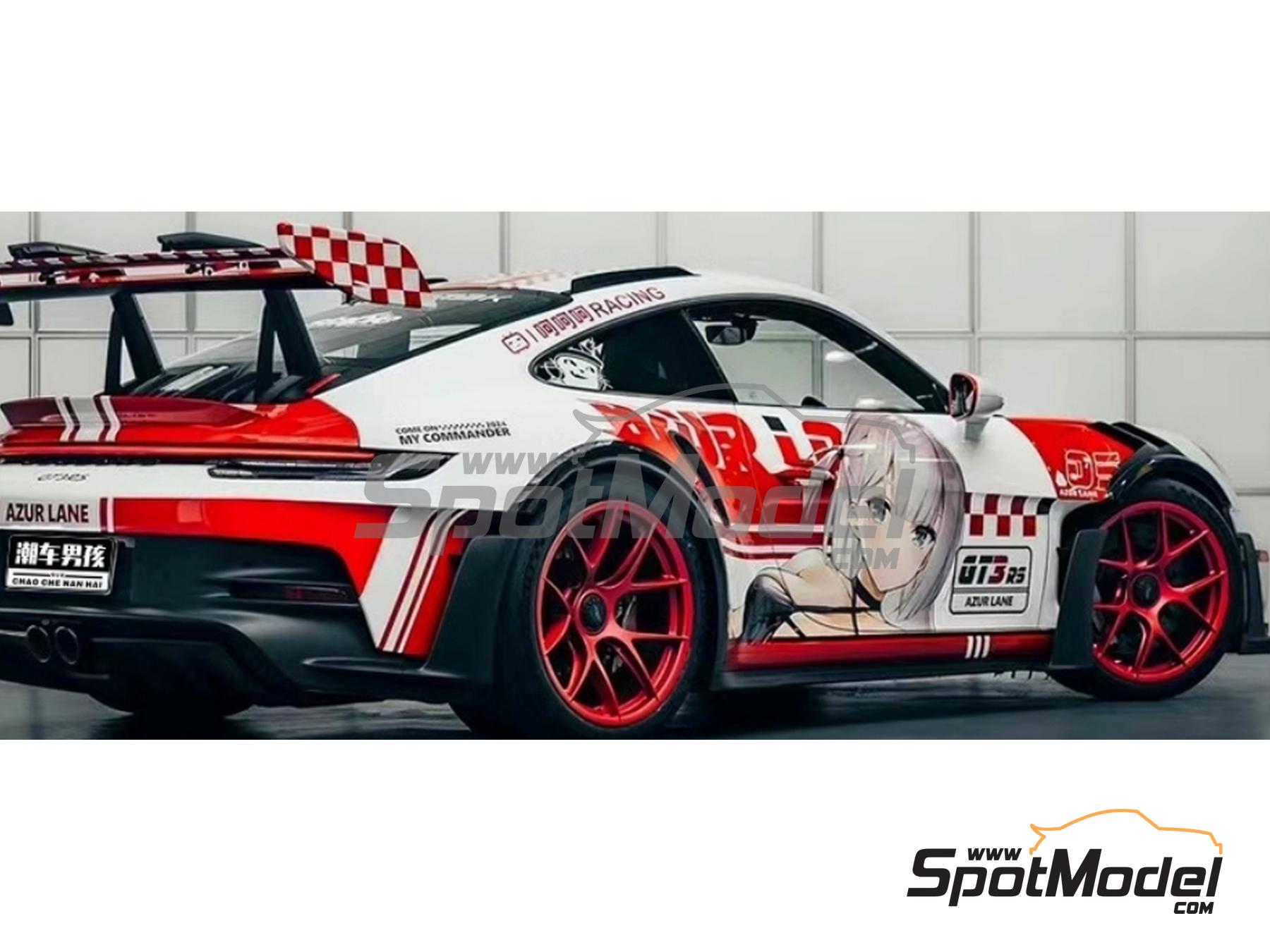 Image 1: Porsche 911 992 GT3 RS sponsored by Azurlane -  2024 | Marking / livery in 1/24 scale manufactured by Miniature (ref.&nbsp;CS117, also MS24030)