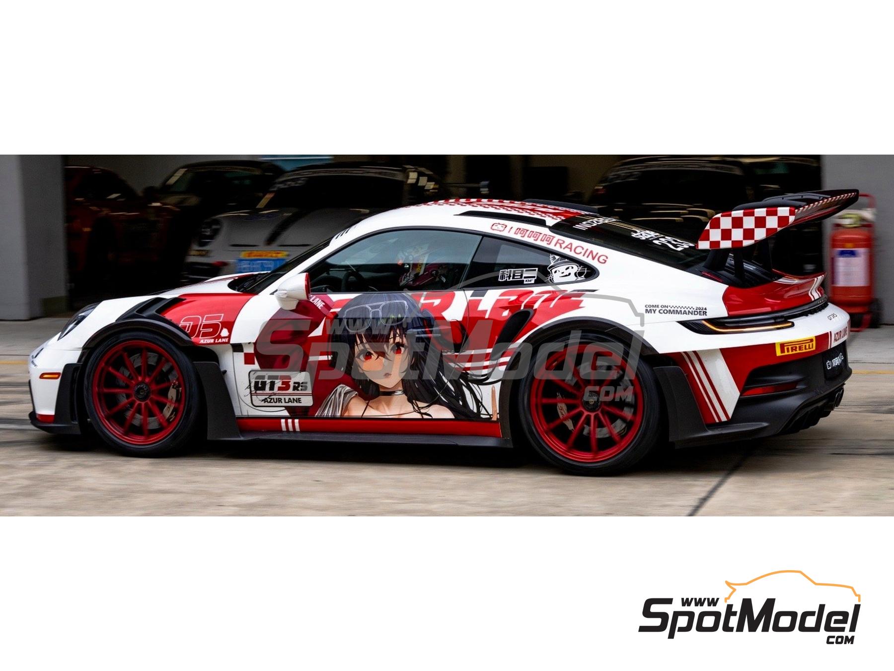 Image 2: Porsche 911 992 GT3 RS sponsored by Azurlane -  2024 | Marking / livery in 1/24 scale manufactured by Miniature (ref.&nbsp;CS117, also MS24030)