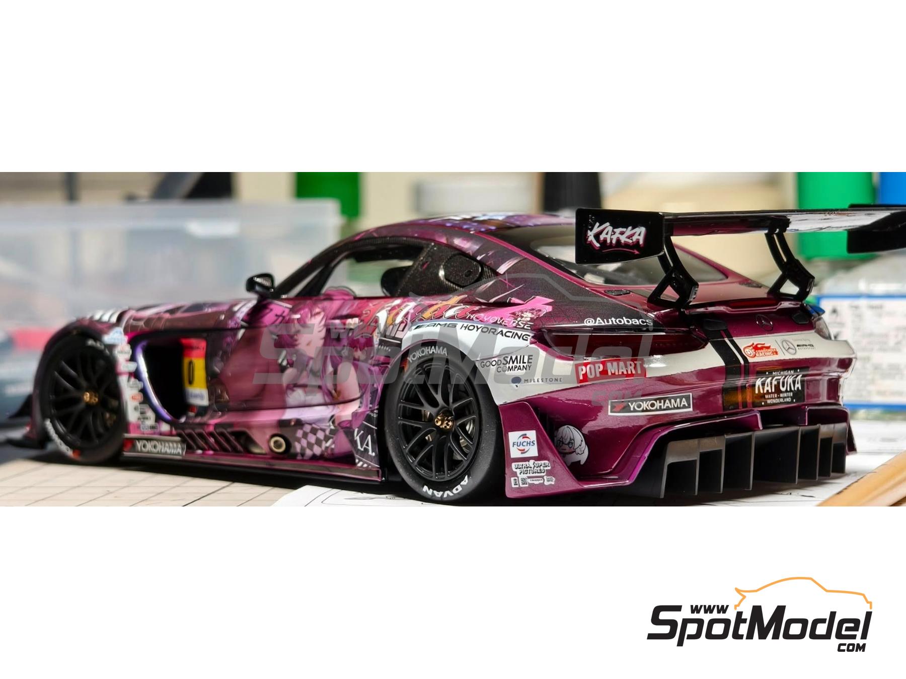 Image 6: Mercedes AMG GT3 Evo sponsored by Kafuka Itasha - Autobacs Super GT Series 2025 | Marking / livery in 1/24 scale manufactured by Miniature (ref.&nbsp;CS131, also MS24046)