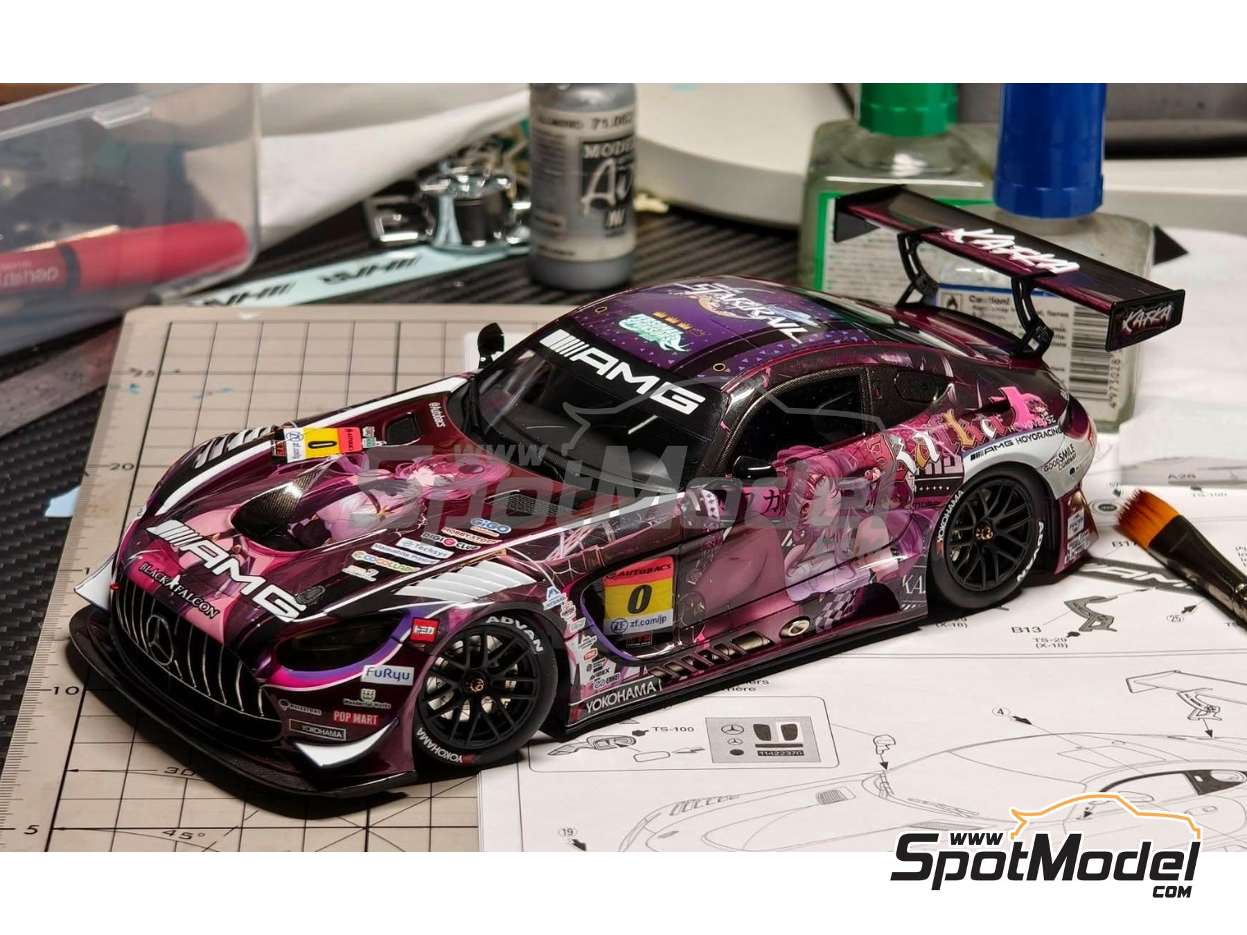 Image 7: Mercedes AMG GT3 Evo sponsored by Kafuka Itasha - Autobacs Super GT Series 2025 | Marking / livery in 1/24 scale manufactured by Miniature (ref.&nbsp;CS131, also MS24046)