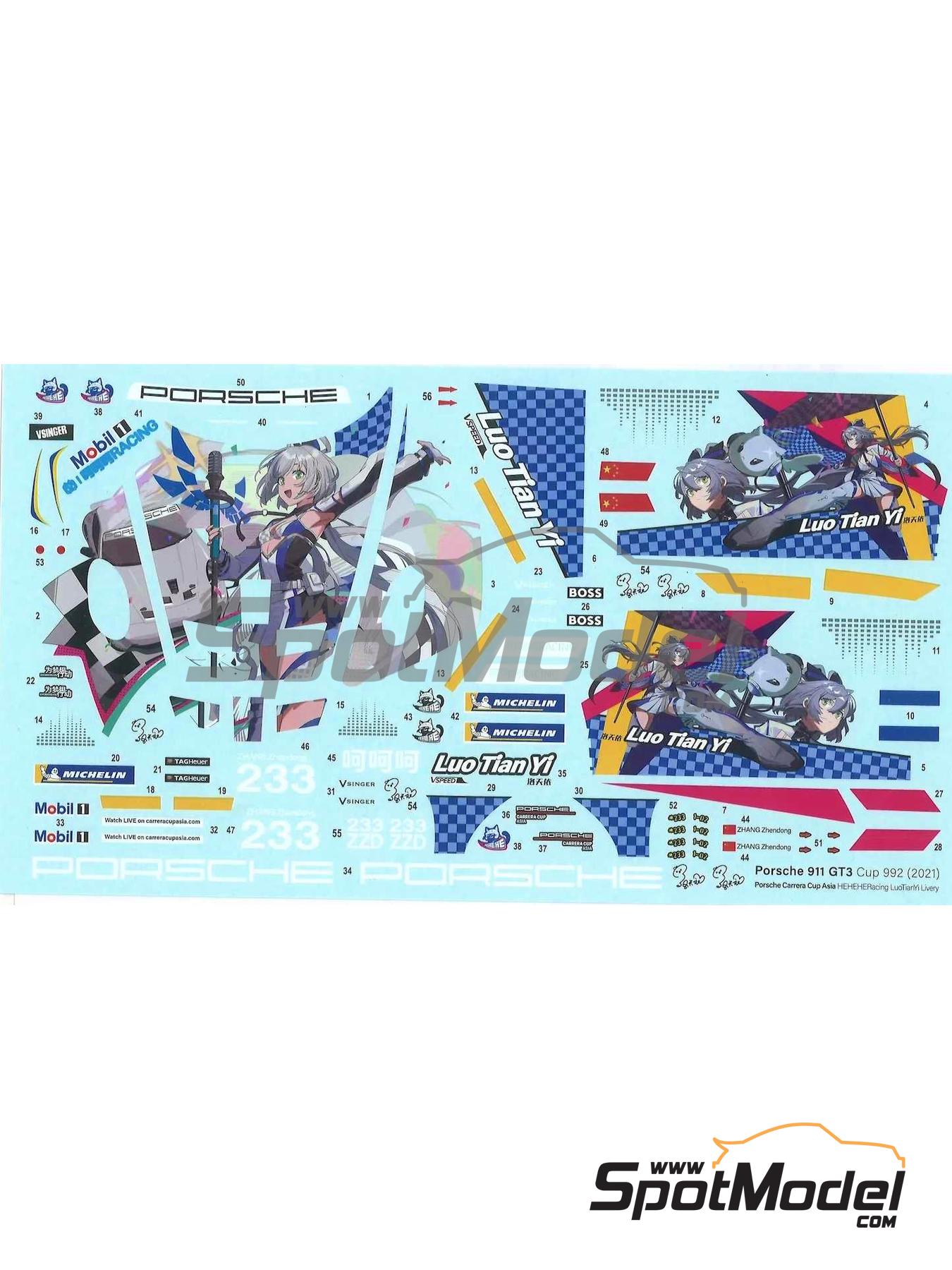 ケイチャンページ Miniature MS24033: Marking / livery 1/24 scale - Porsche 911 992