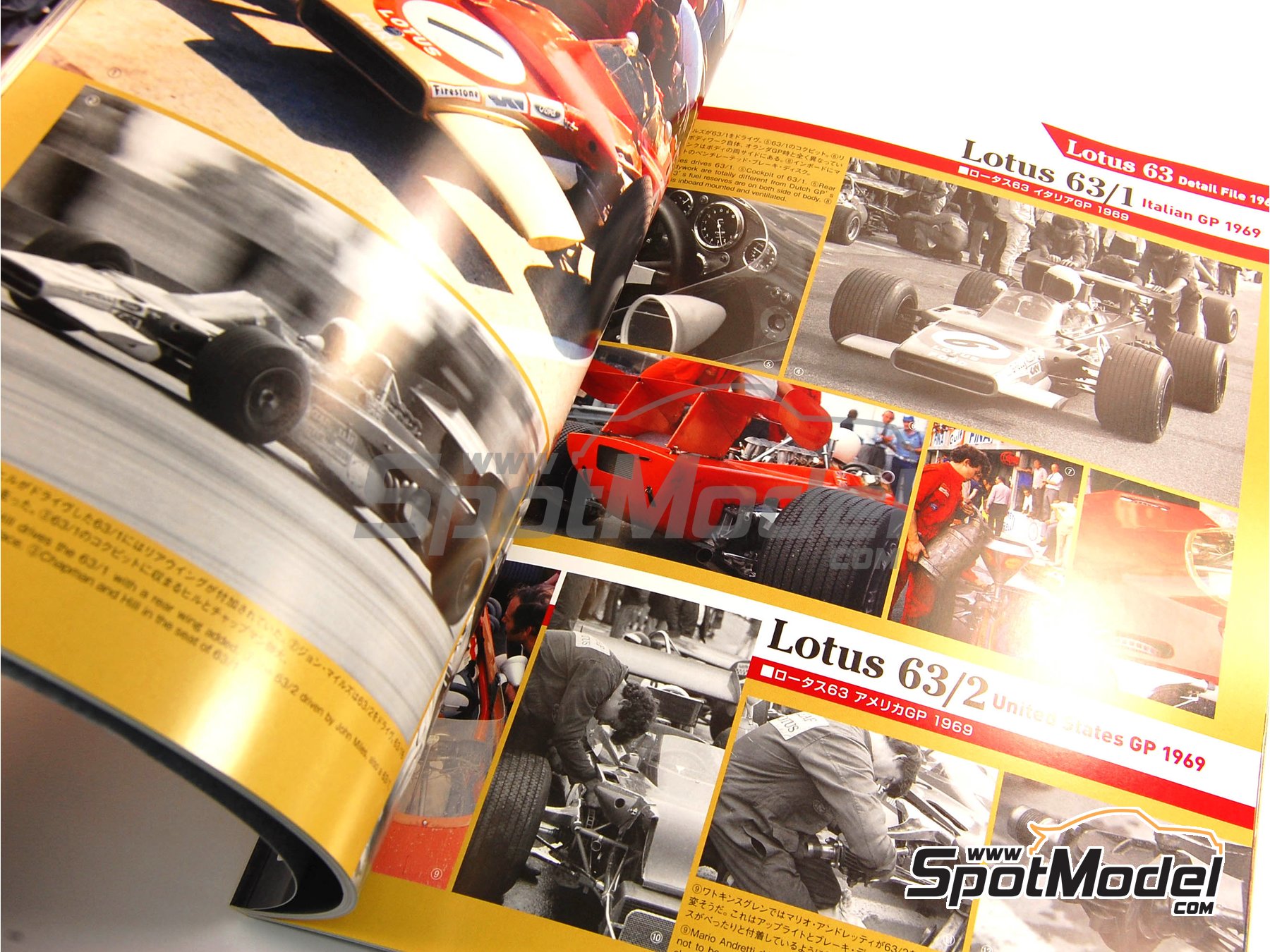 Image 5: JOE HONDA Racing Pictorial Series - Gold Leaf : Lotus 49, 56B, 63, 72 -  1968, 1969, 1970 y 1971 | Libro de referencia fabricado por Model Factory Hiro (ref.&nbsp;MFH-JH12, tambien 9784905248125 y RP12)