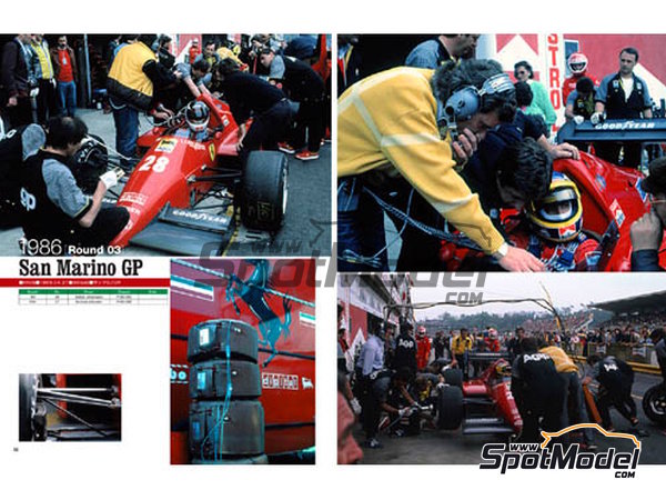 Image 3: JOE HONDA Racing Pictorial Series -  Ferrari 156/85 and F186 in the 1980s �Turbo era� -  1980 | Libro de referencia fabricado por Model Factory Hiro (ref.&nbsp;MFH-JH22, tambien 9784905248248 y RP22)