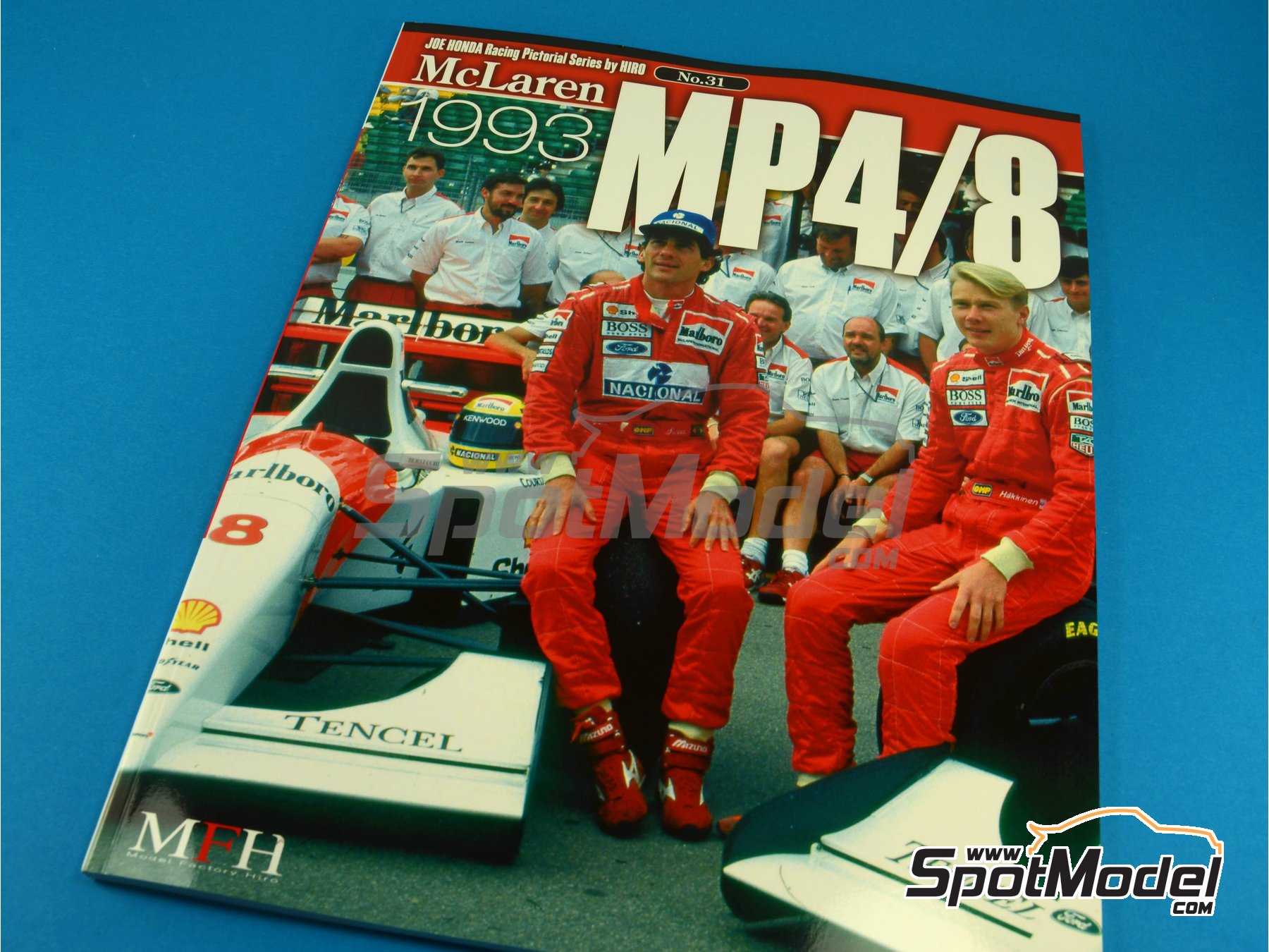 Image 1: JOE HONDA Racing Pictorial Series - MP4/8 - Campeonato del Mundo FIA de Formula 1 1993 | Libro de referencia fabricado por Model Factory Hiro (ref.&nbsp;MFH-JH31, tambien 9784905248378 y RP31)