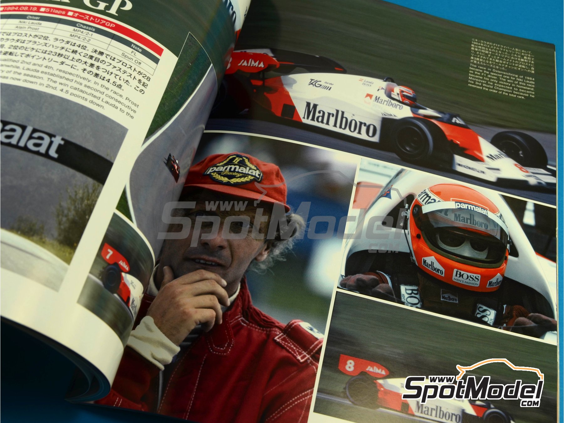 Image 7: JOE HONDA Racing Pictorial Series - MP4/2 - Campeonato del Mundo de F1 1984 | Libro de referencia fabricado por Model Factory Hiro (ref.&nbsp;MFH-JH32, tambien 9784905248392 y RP32)