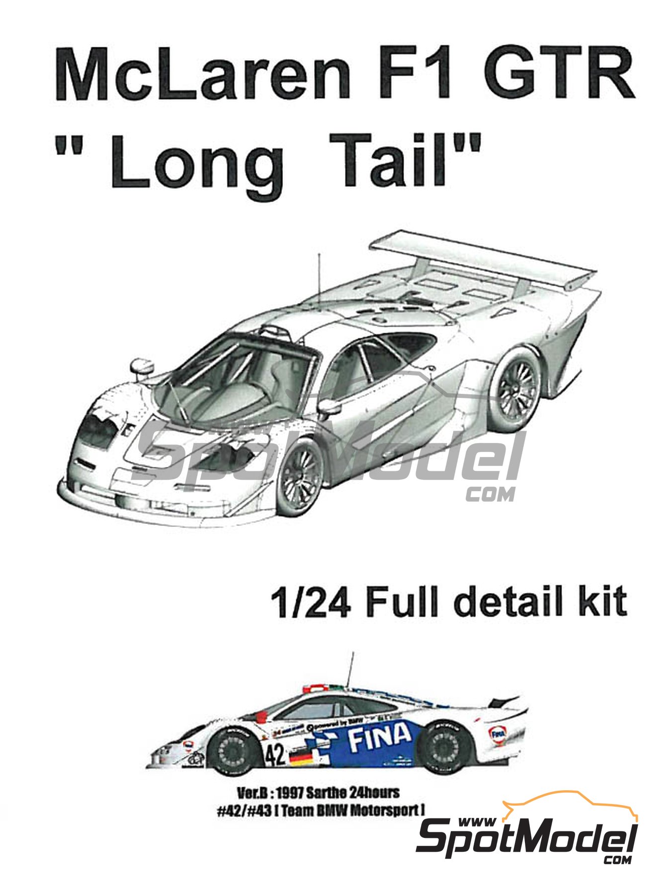 Model Factory Hiro Model Car Kit 1 24 Scale Mclaren F1 Gtr Long
