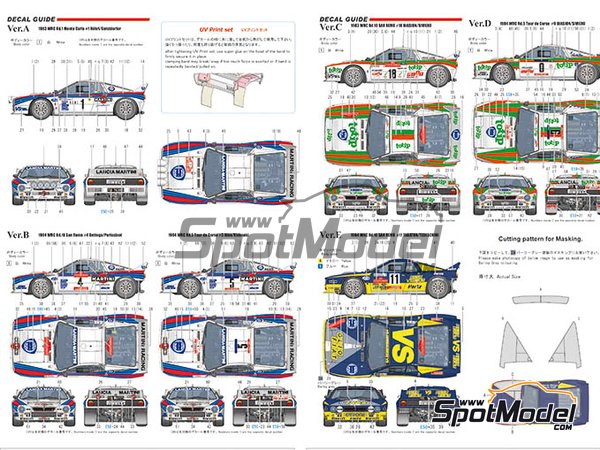 Image 9: Lancia 037 Rally Jolly Club Totip - Tour de Corse 1984 | Model car kit in 1/43 scale manufactured by Model Factory Hiro (ref.&nbsp;MFH-K560, also K-560)