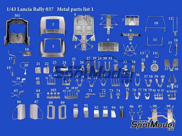 Image 10: Lancia 037 Rally Jolly Club Totip - Tour de Corse 1984 | Model car kit in 1/43 scale manufactured by Model Factory Hiro (ref.&nbsp;MFH-K560, also K-560)