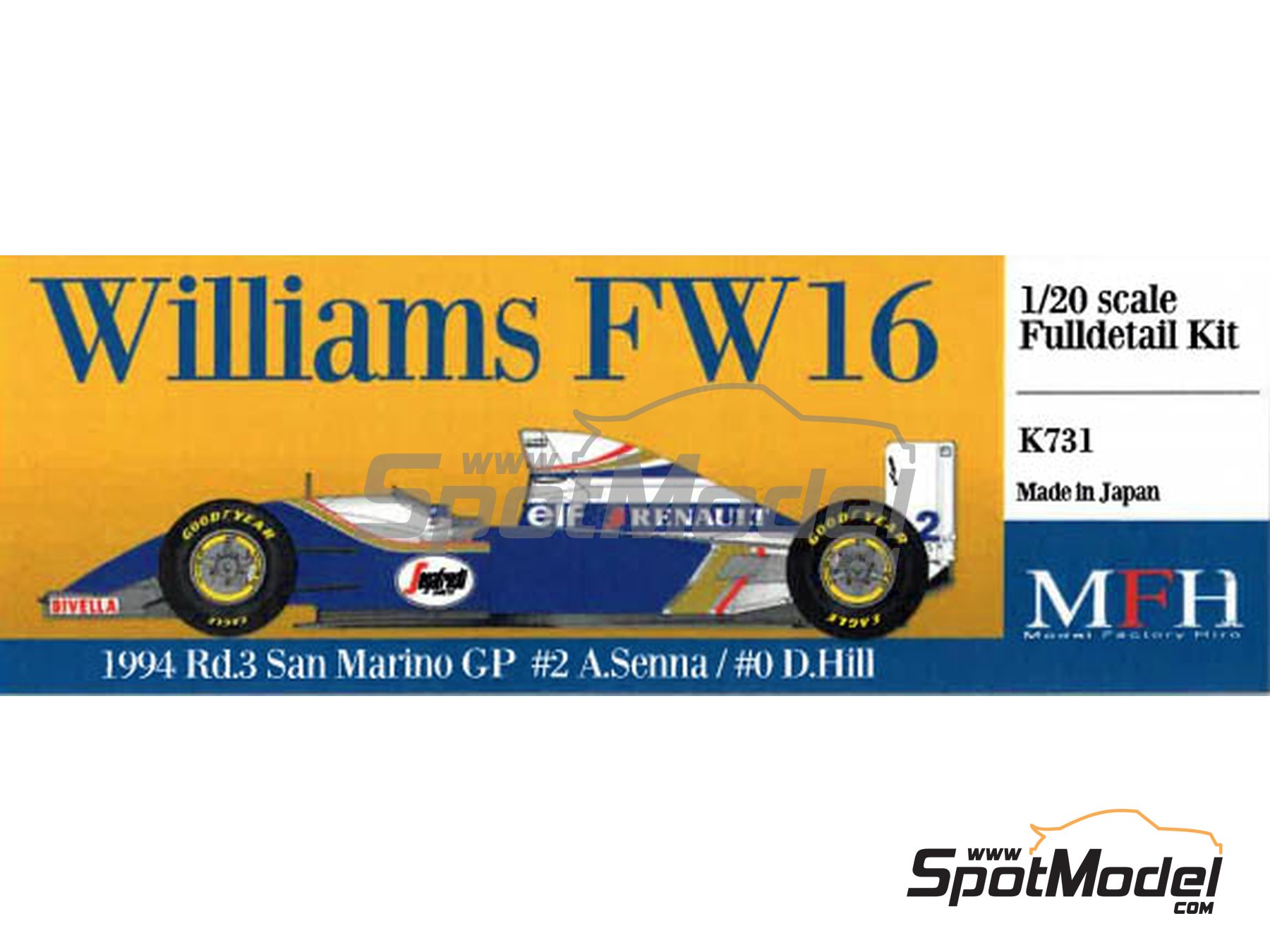 DECALS Damon Hill 1994 Williams FW16 ROTHMANS 1:43 Formula 1 Car Collections 