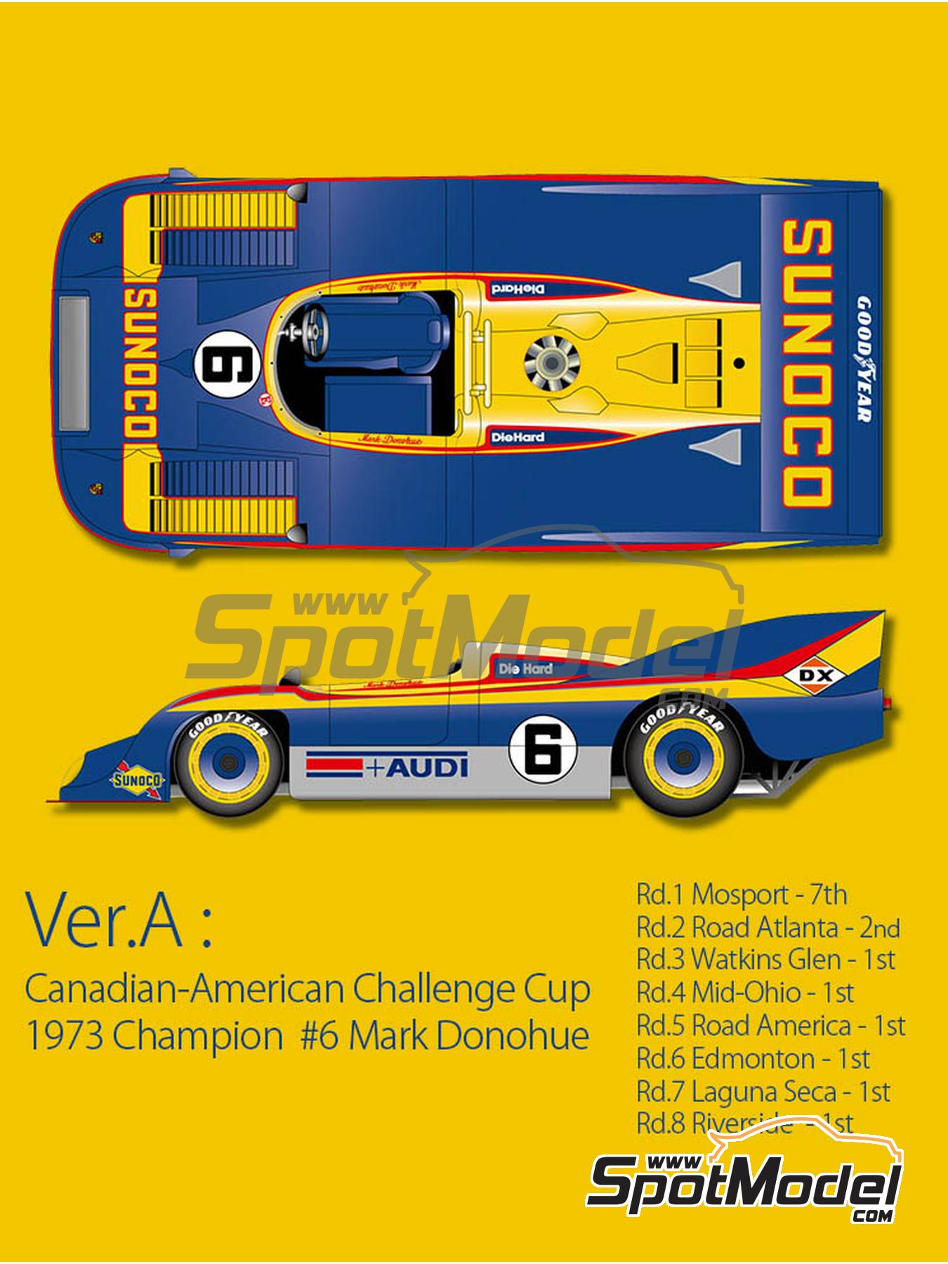 #6 Mark Donohue L&M Porsche 917 1/43rd Scale Slot Car Waterslide Decals 