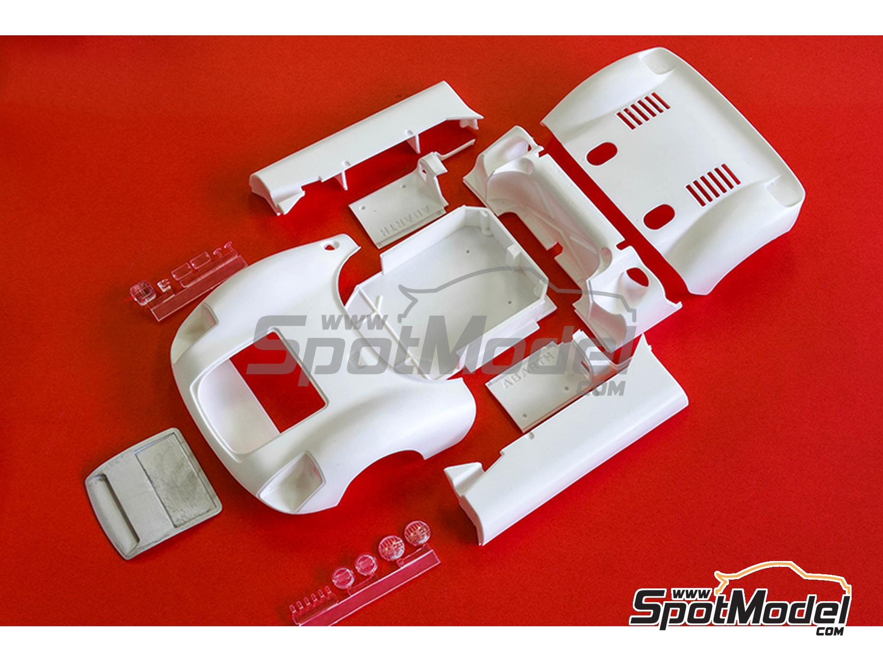 Image 4: Abarth 1000SP Equipo Fiat-Abarth France patrocinado por Novolan - 24 Horas de Le Mans 1969 | Maqueta de coche en escala&nbsp;1/12 fabricado por Model Factory Hiro (ref.&nbsp;MFH-K837, tambien 4580011508376 y K837)