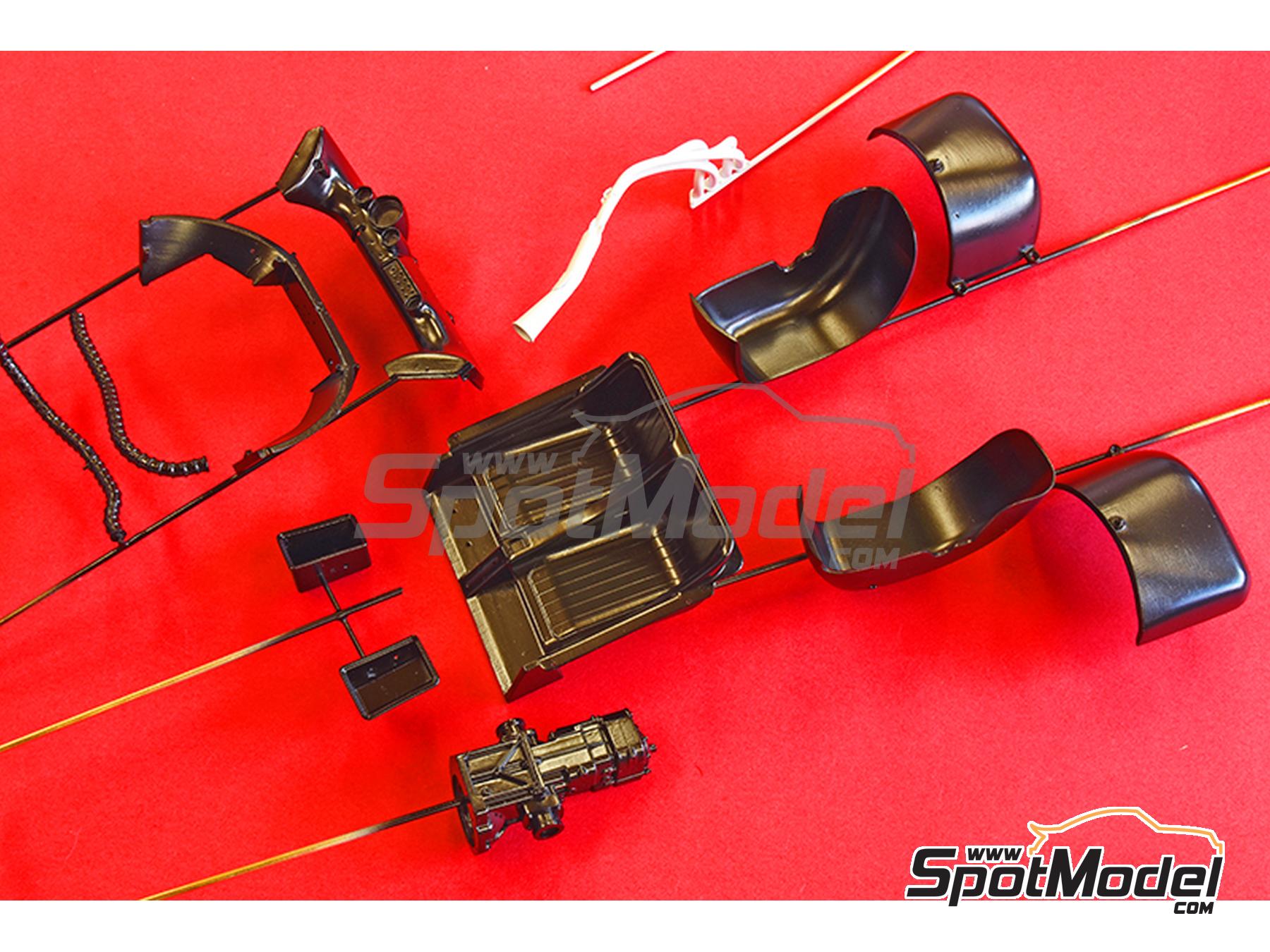 Image 8: Abarth 1000SP Equipo Fiat-Abarth France patrocinado por Novolan - 24 Horas de Le Mans 1969 | Maqueta de coche en escala&nbsp;1/12 fabricado por Model Factory Hiro (ref.&nbsp;MFH-K837, tambien 4580011508376 y K837)
