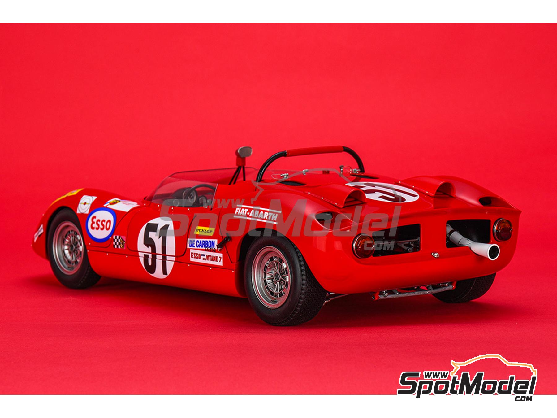 Image 15: Abarth 1000SP Equipo Fiat-Abarth France patrocinado por Novolan - 24 Horas de Le Mans 1969 | Maqueta de coche en escala&nbsp;1/12 fabricado por Model Factory Hiro (ref.&nbsp;MFH-K837, tambien 4580011508376 y K837)