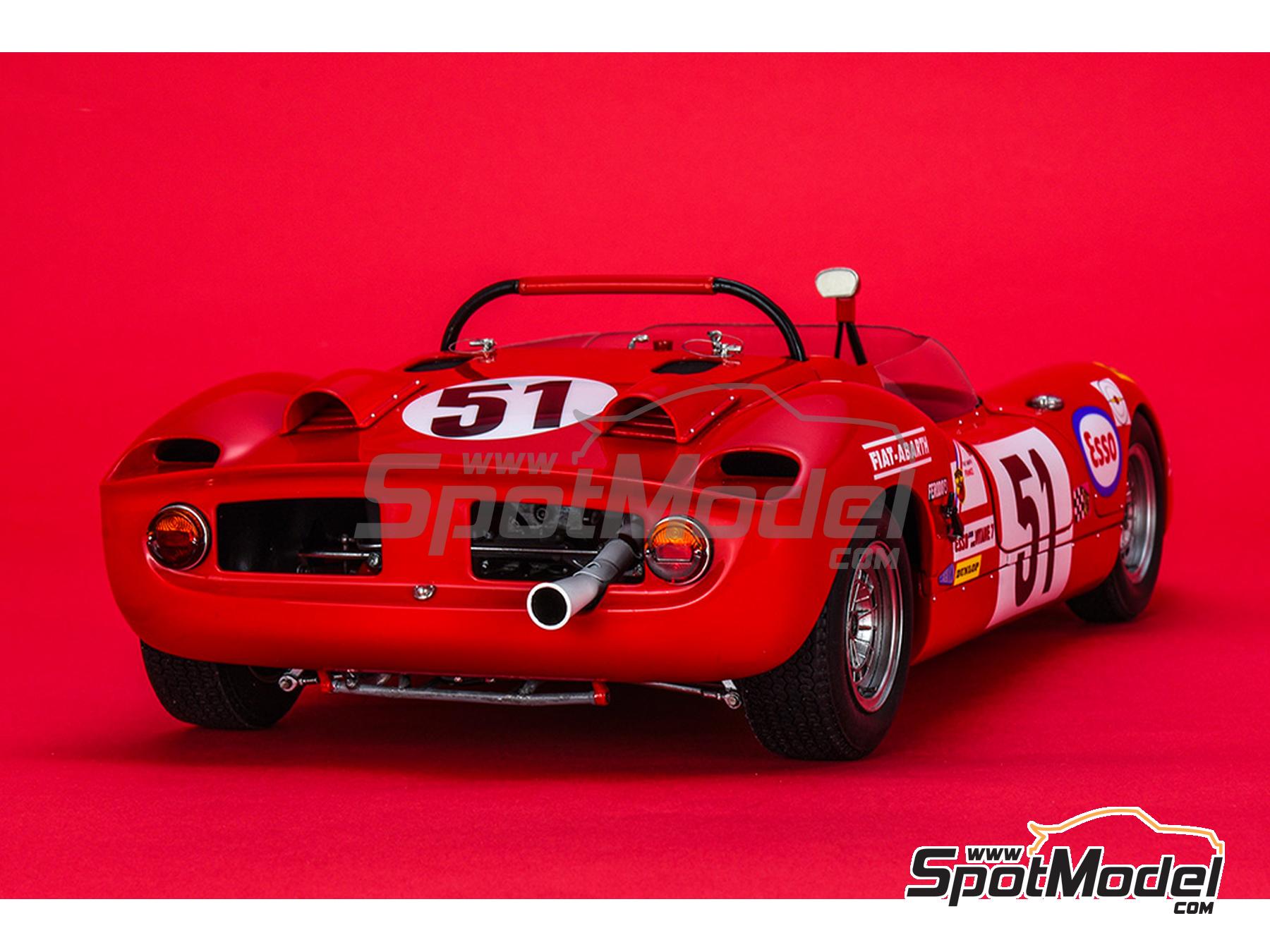 Image 17: Abarth 1000SP Equipo Fiat-Abarth France patrocinado por Novolan - 24 Horas de Le Mans 1969 | Maqueta de coche en escala&nbsp;1/12 fabricado por Model Factory Hiro (ref.&nbsp;MFH-K837, tambien 4580011508376 y K837)