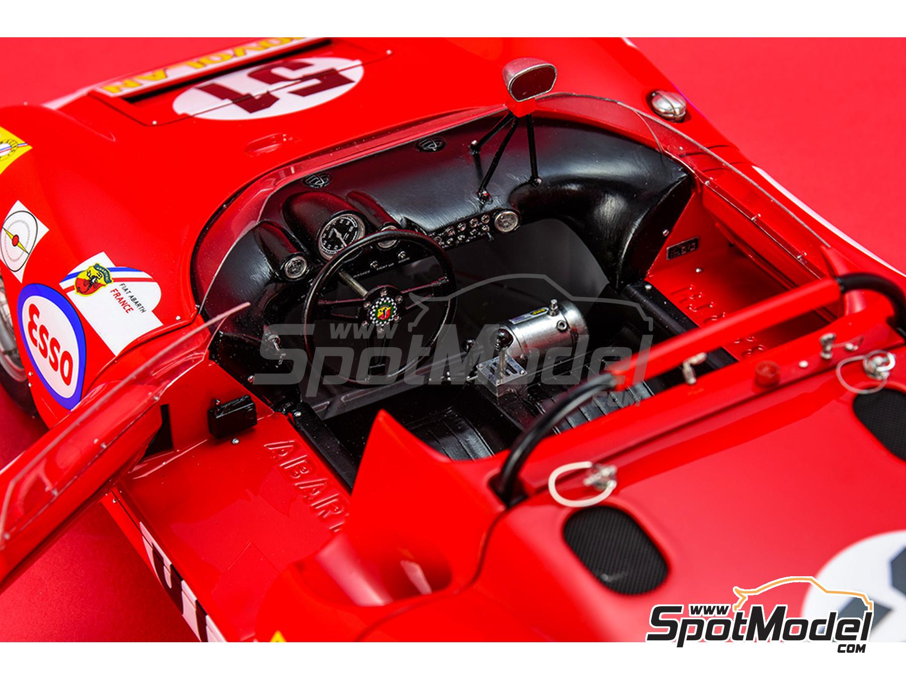 Image 21: Abarth 1000SP Equipo Fiat-Abarth France patrocinado por Novolan - 24 Horas de Le Mans 1969 | Maqueta de coche en escala&nbsp;1/12 fabricado por Model Factory Hiro (ref.&nbsp;MFH-K837, tambien 4580011508376 y K837)