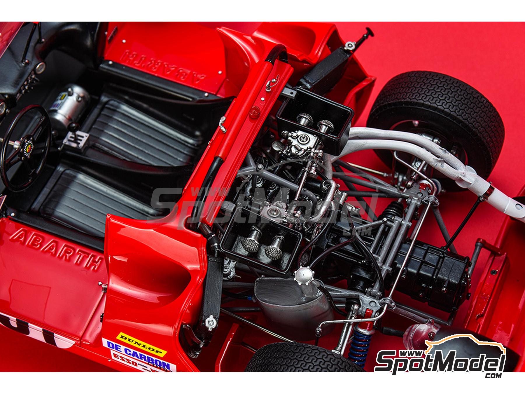 Image 22: Abarth 1000SP Equipo Fiat-Abarth France patrocinado por Novolan - 24 Horas de Le Mans 1969 | Maqueta de coche en escala&nbsp;1/12 fabricado por Model Factory Hiro (ref.&nbsp;MFH-K837, tambien 4580011508376 y K837)