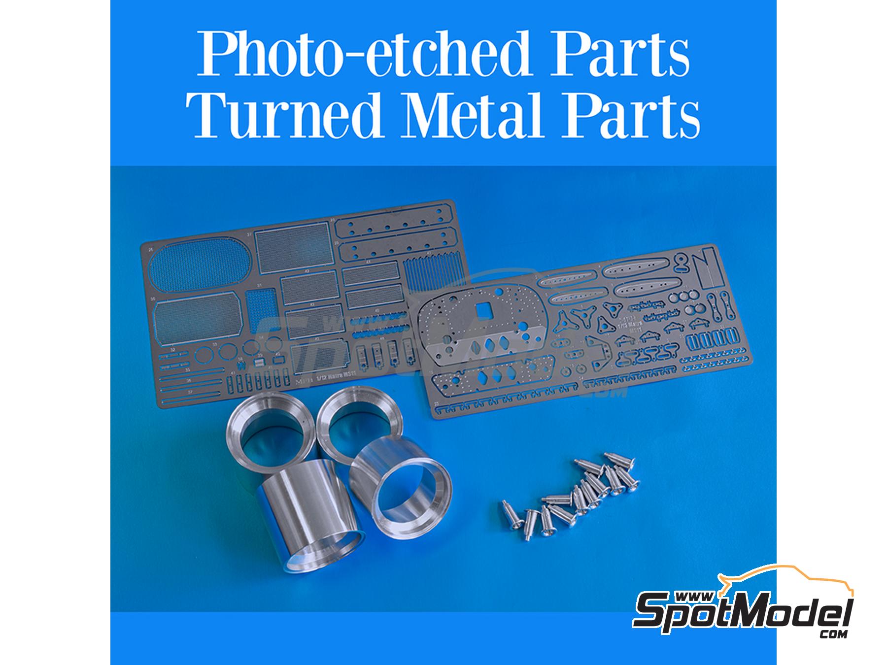 Image 3: Matra MS11 Matra Sports Team sponsored by Elf - Italian Formula 1 Grand Prix 1968 | Car scale model kit in 1/12 scale manufactured by Model Factory Hiro (ref. MFH-K846, also 4580011508468, K846 and K-846)