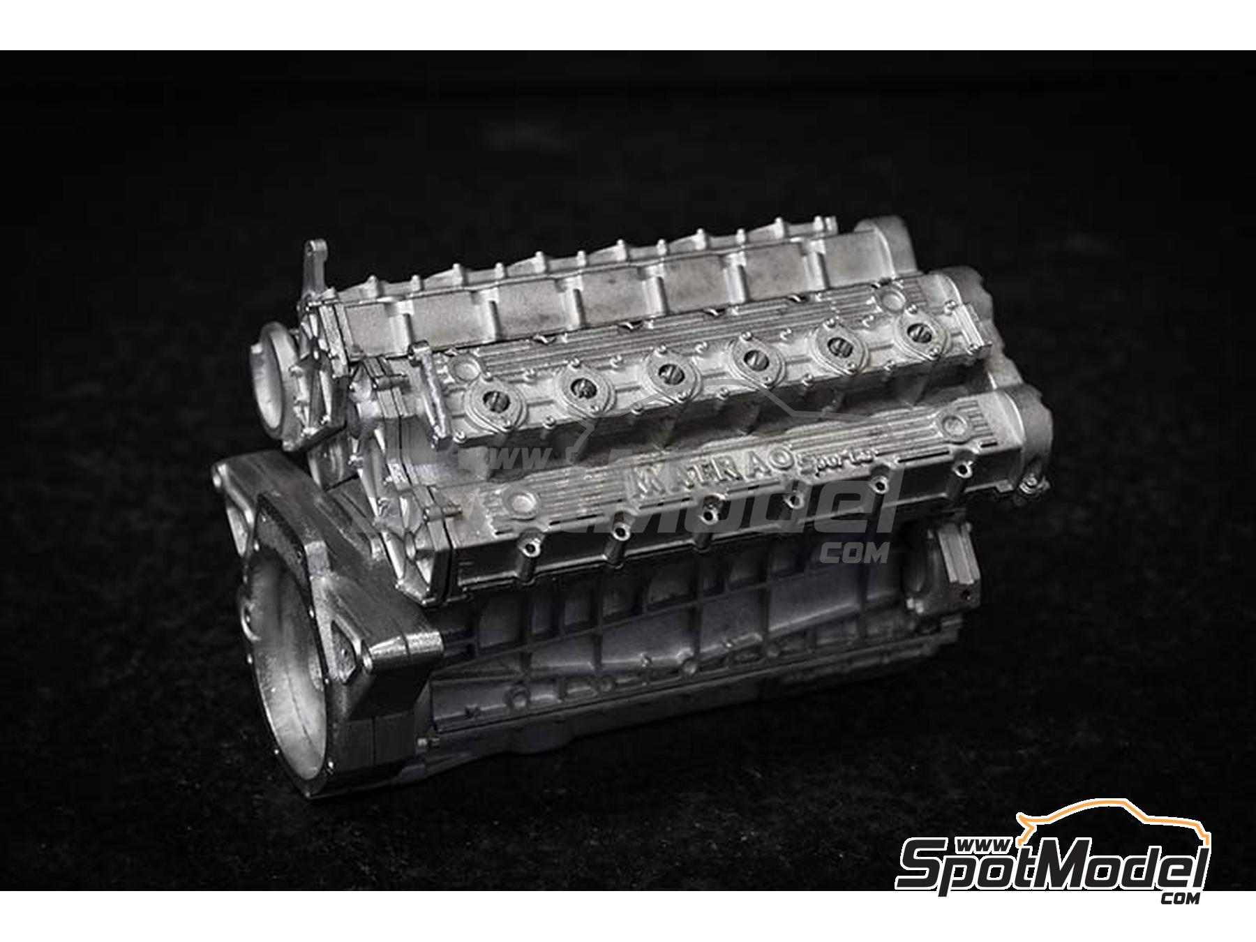 Image 22: Matra MS11 Matra Sports Team sponsored by Elf - Italian Formula 1 Grand Prix 1968 | Car scale model kit in 1/12 scale manufactured by Model Factory Hiro (ref. MFH-K846, also 4580011508468, K846 and K-846)