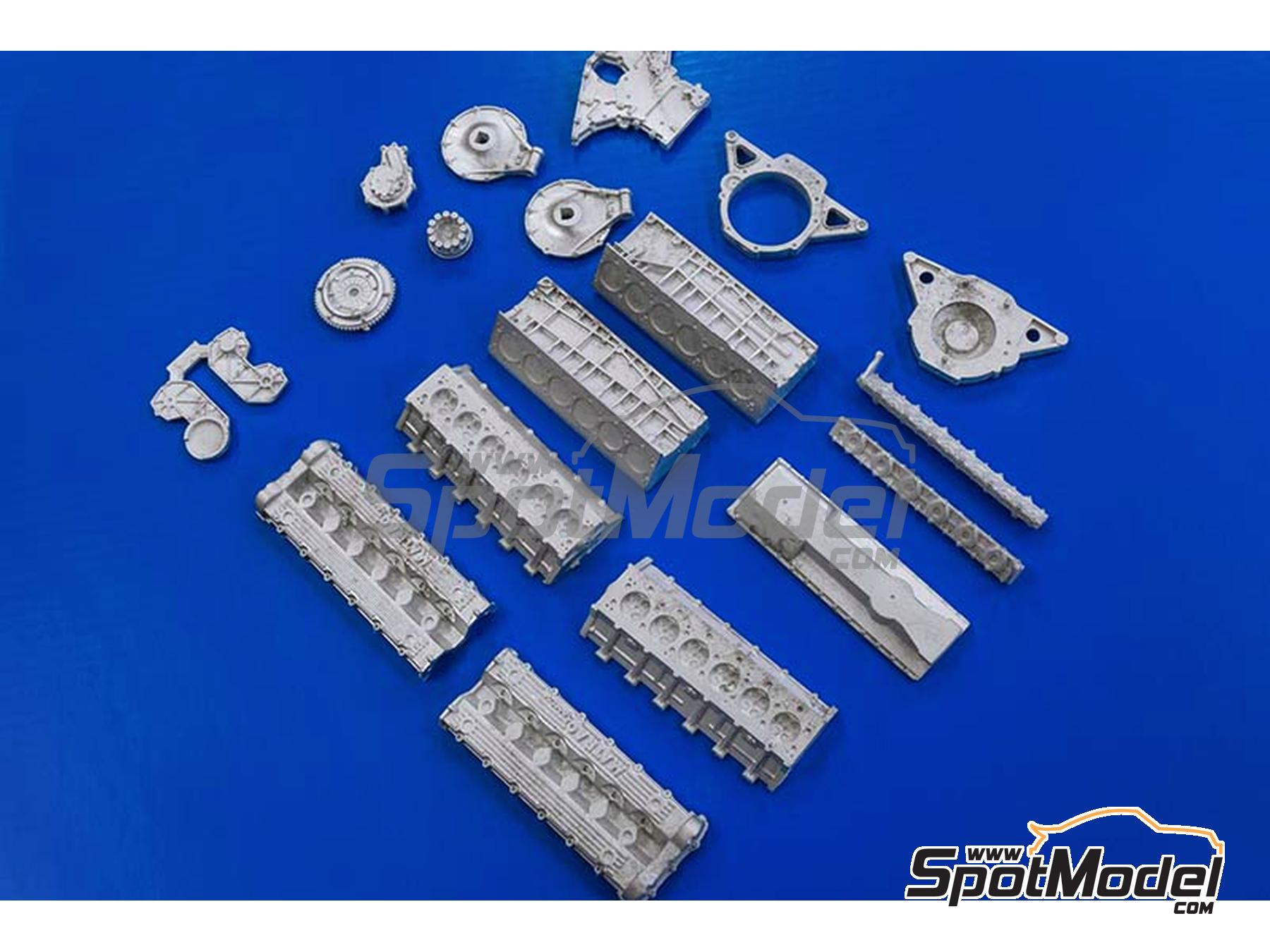 Image 24: Matra MS11 Matra Sports Team sponsored by Elf - Italian Formula 1 Grand Prix 1968 | Car scale model kit in 1/12 scale manufactured by Model Factory Hiro (ref. MFH-K846, also 4580011508468, K846 and K-846)