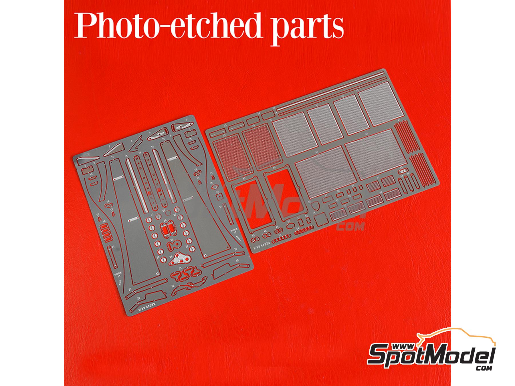 Image 4: Ferrari 412T2 Scuderia Ferrari Team sponsored by Agip - Canadian Formula 1 Grand Prix 1995 | Car scale model kit in 1/12 scale manufactured by Model Factory Hiro (ref.&nbsp;MFH-K852, also 4580011508529, K852 and K-852)